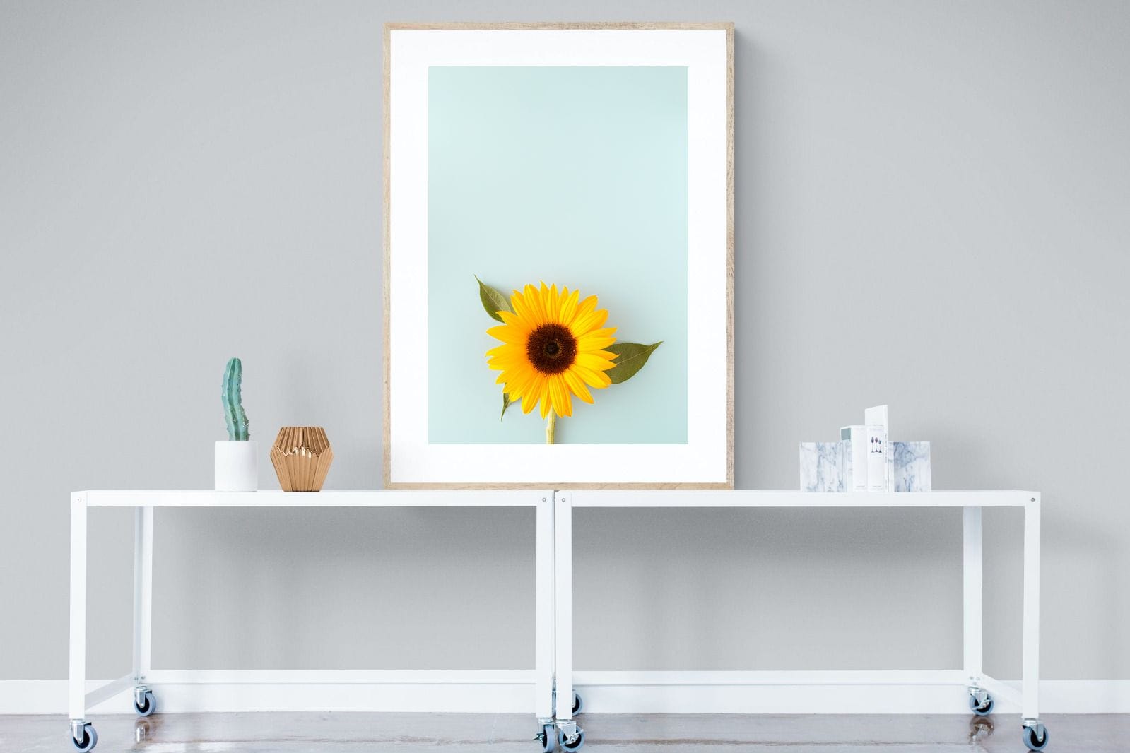 Sunflower-Wall_Art-90 x 120cm-Framed Print-Wood-Pixalot
