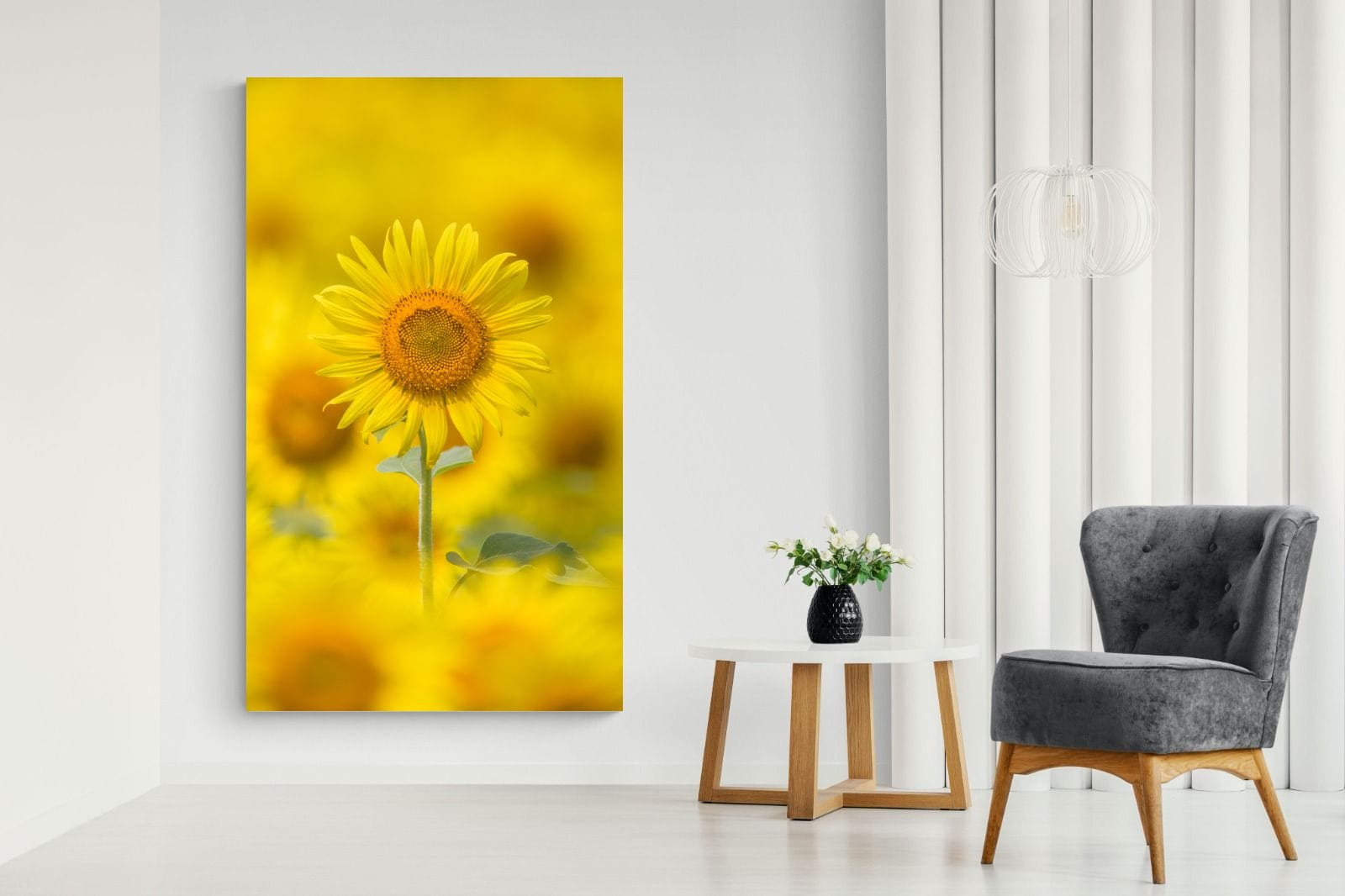 Sunniest Sunflower-Wall_Art-130 x 220cm-Mounted Canvas-No Frame-Pixalot