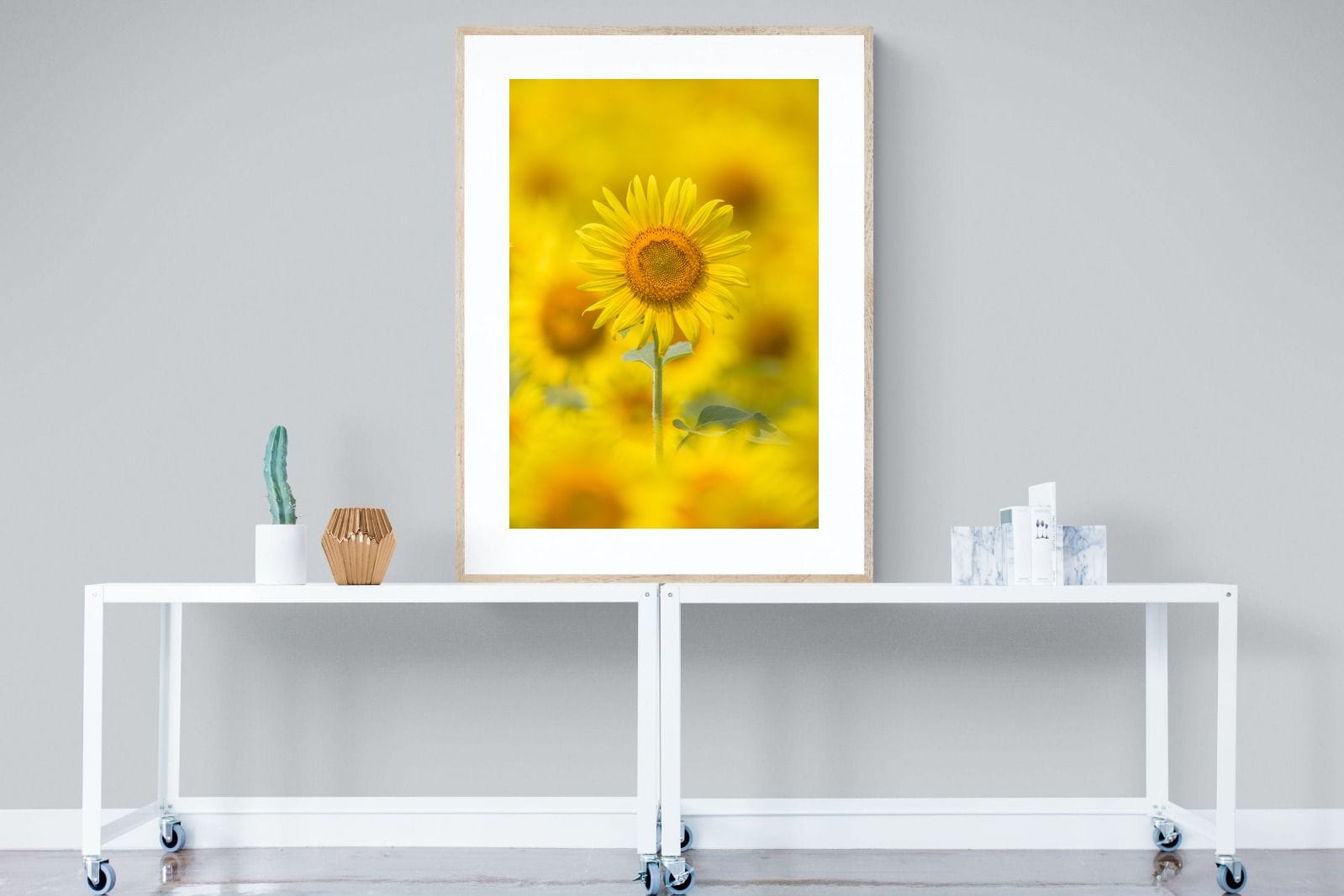 Sunniest Sunflower-Wall_Art-90 x 120cm-Framed Print-Wood-Pixalot