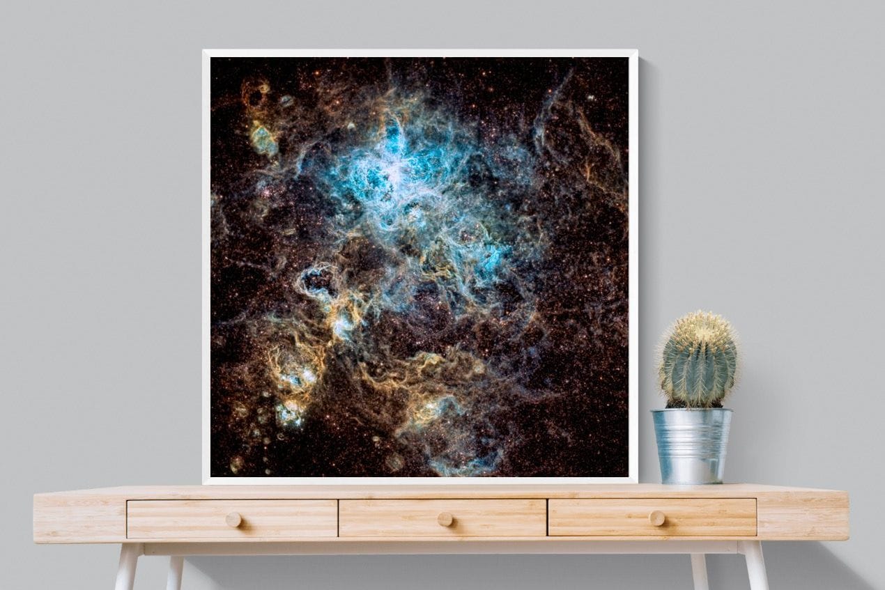 Tarantula Nebula-Wall_Art-100 x 100cm-Mounted Canvas-White-Pixalot