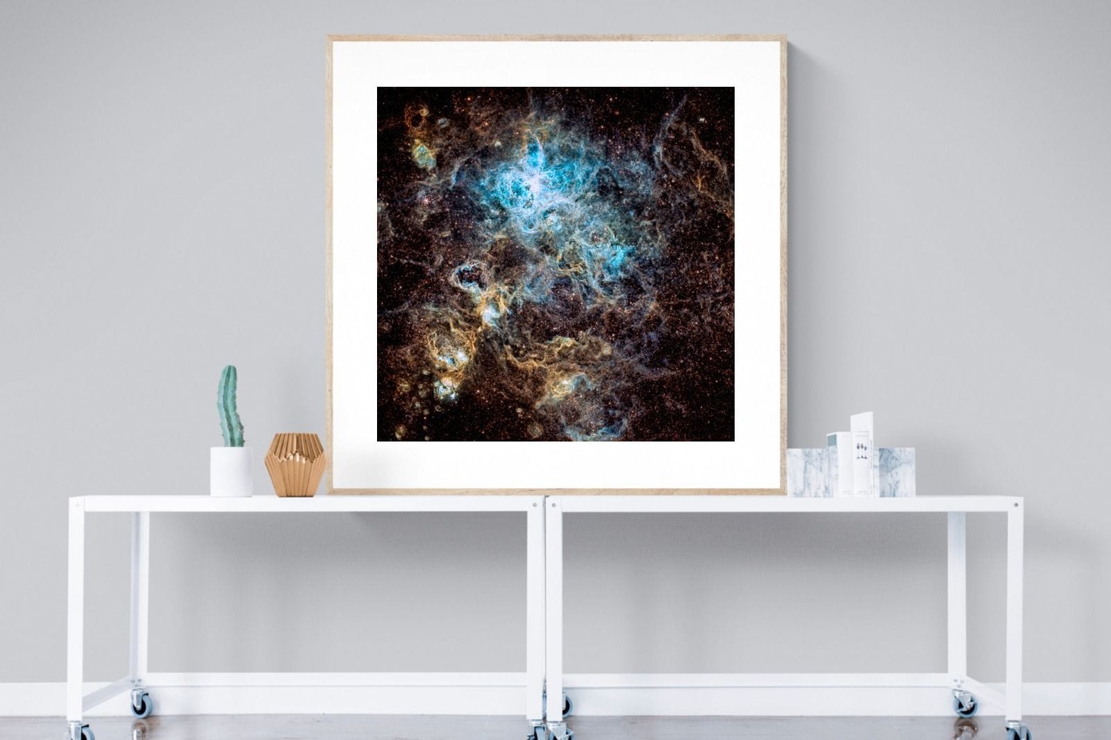 Tarantula Nebula-Wall_Art-120 x 120cm-Framed Print-Wood-Pixalot