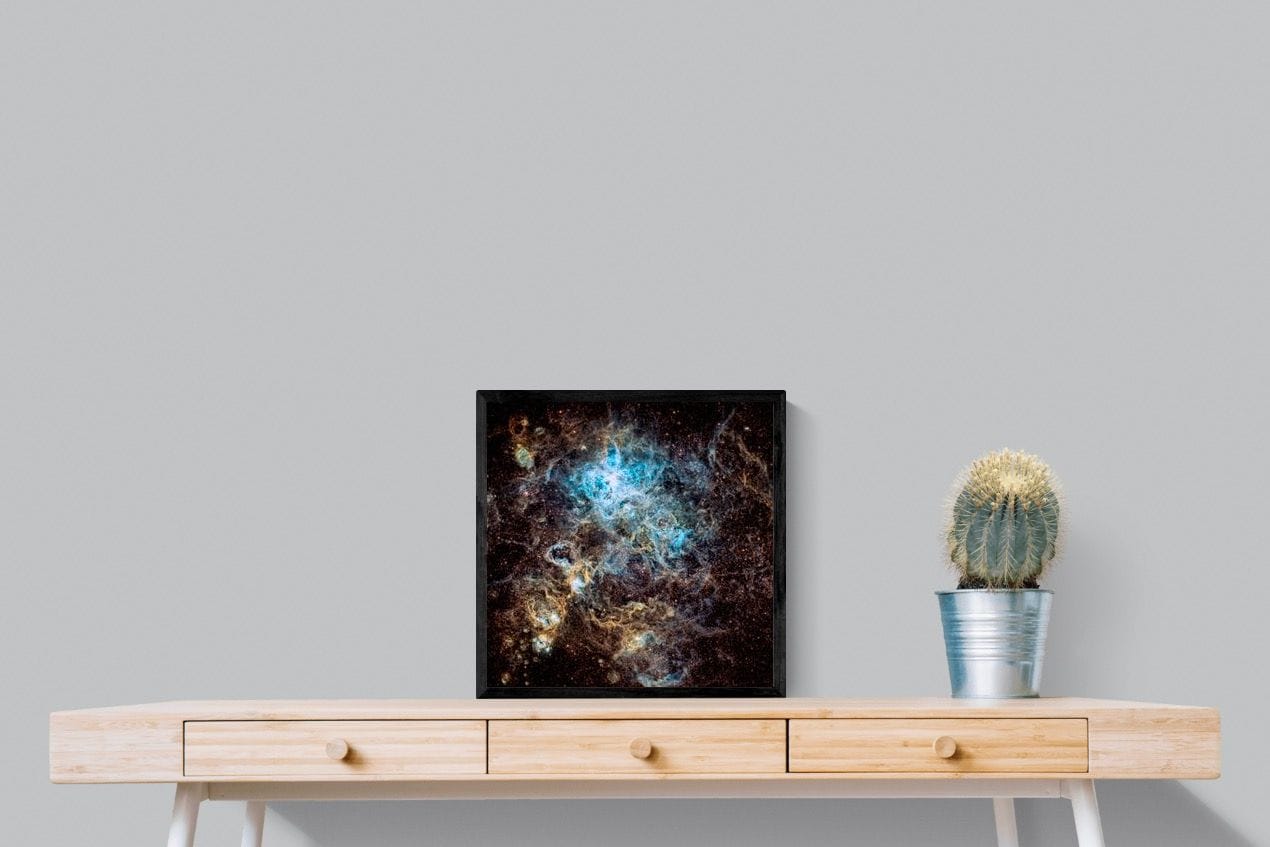 Tarantula Nebula-Wall_Art-50 x 50cm-Mounted Canvas-Black-Pixalot