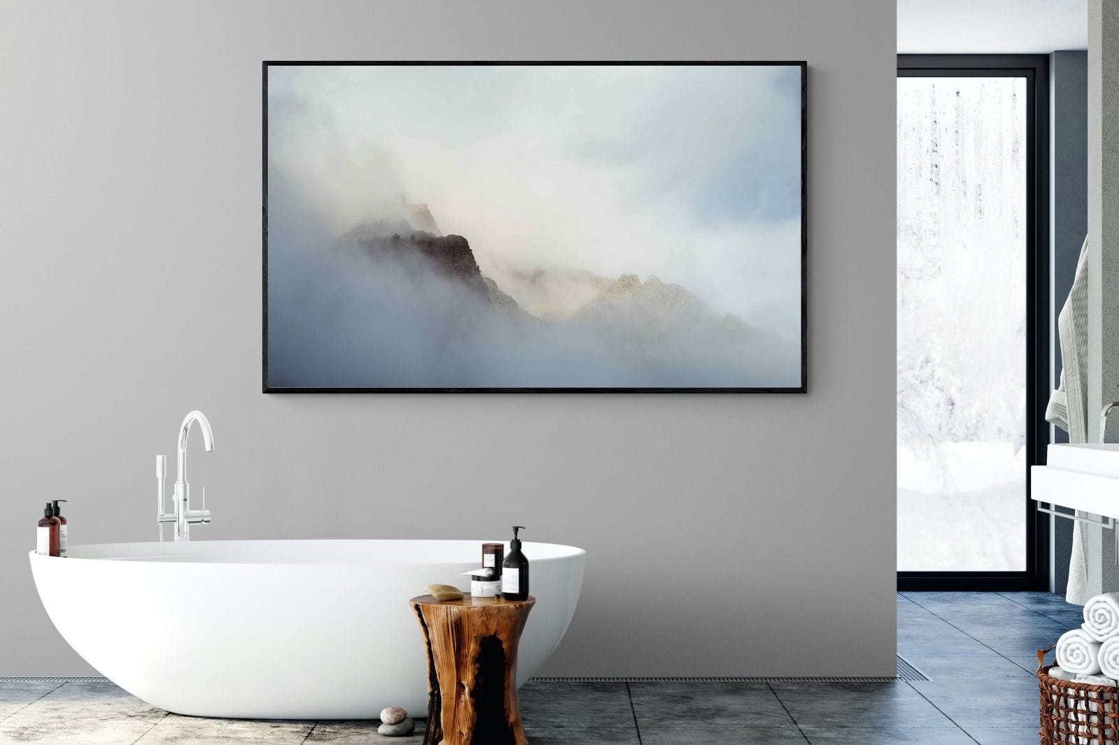 The Buttress-Wall_Art-180 x 110cm-Mounted Canvas-Black-Pixalot