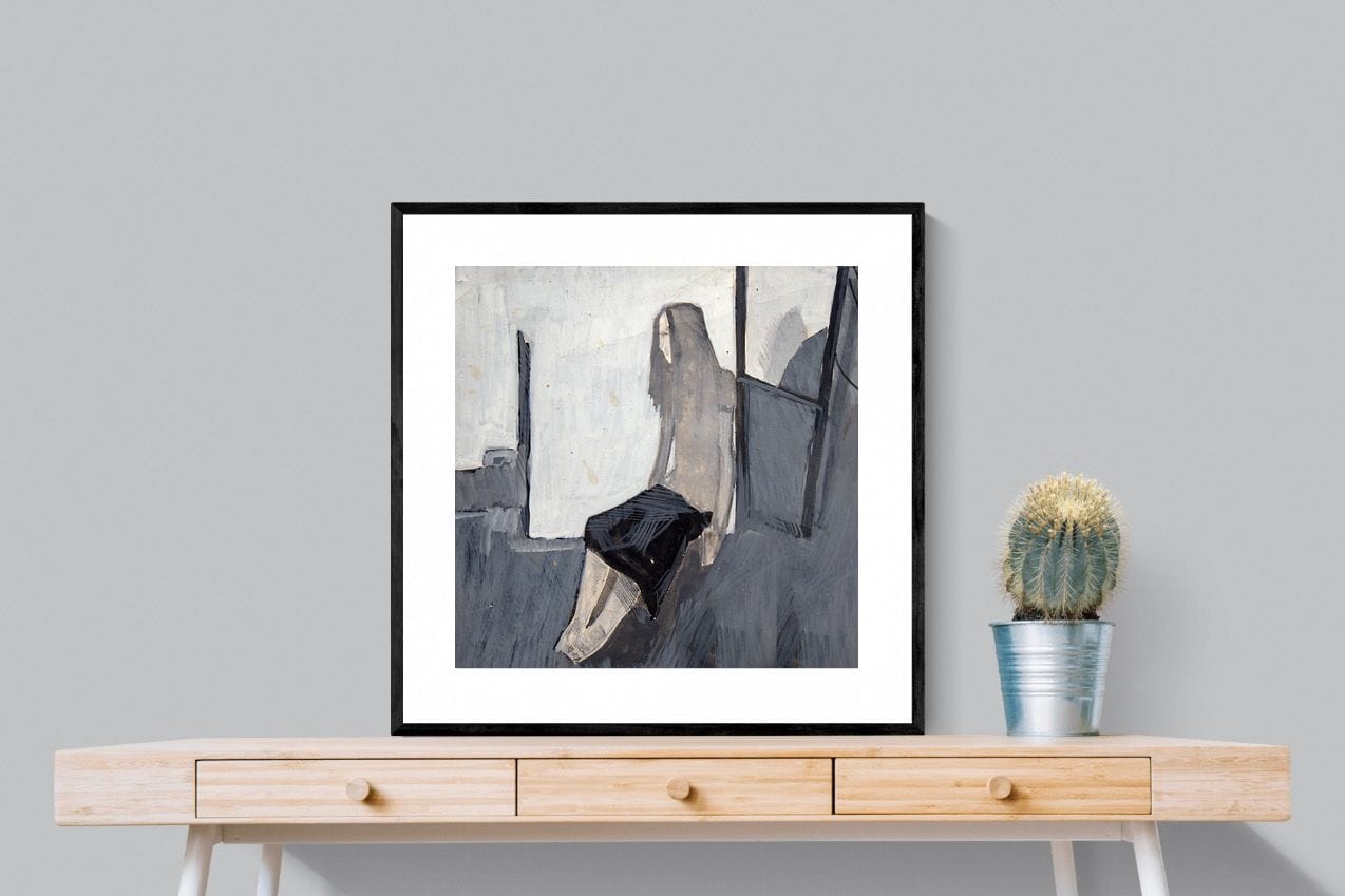 Thoughtful-Wall_Art-80 x 80cm-Framed Print-Black-Pixalot