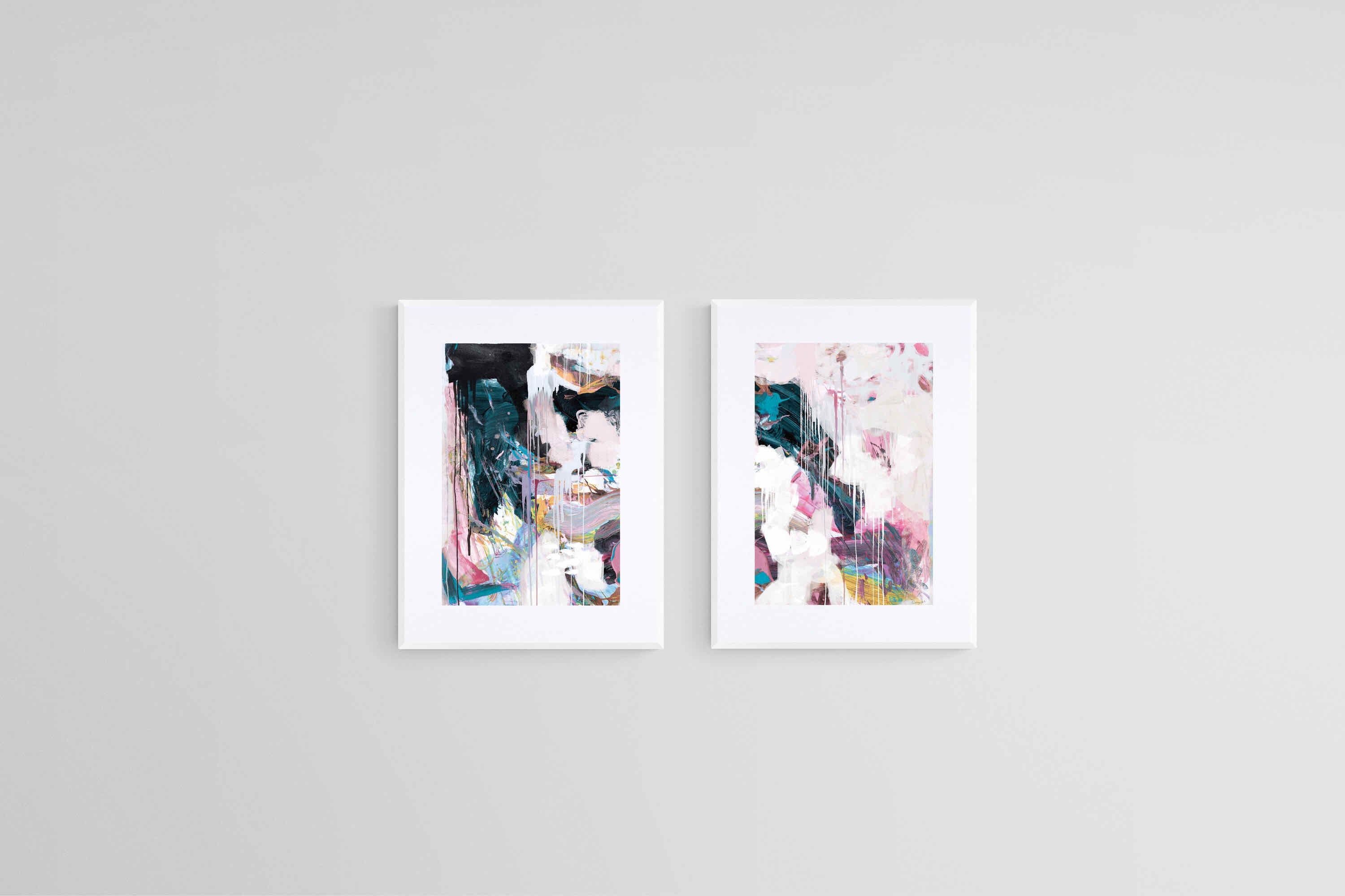 Time Set-Wall_Art-45 x 60cm (x2)-Framed Print-White-Pixalot