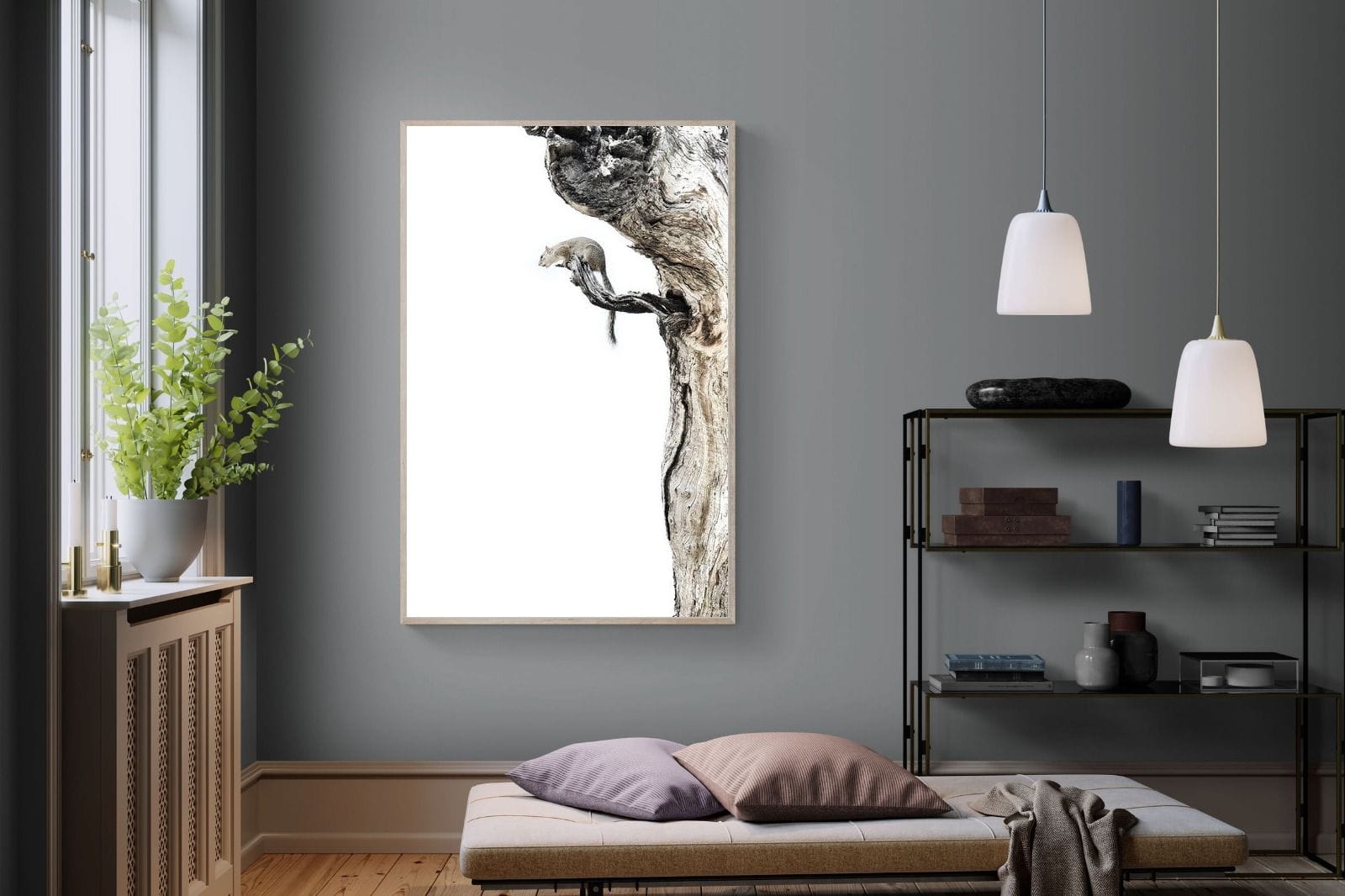 Tree Squirrel-Wall_Art-120 x 180cm-Mounted Canvas-Wood-Pixalot
