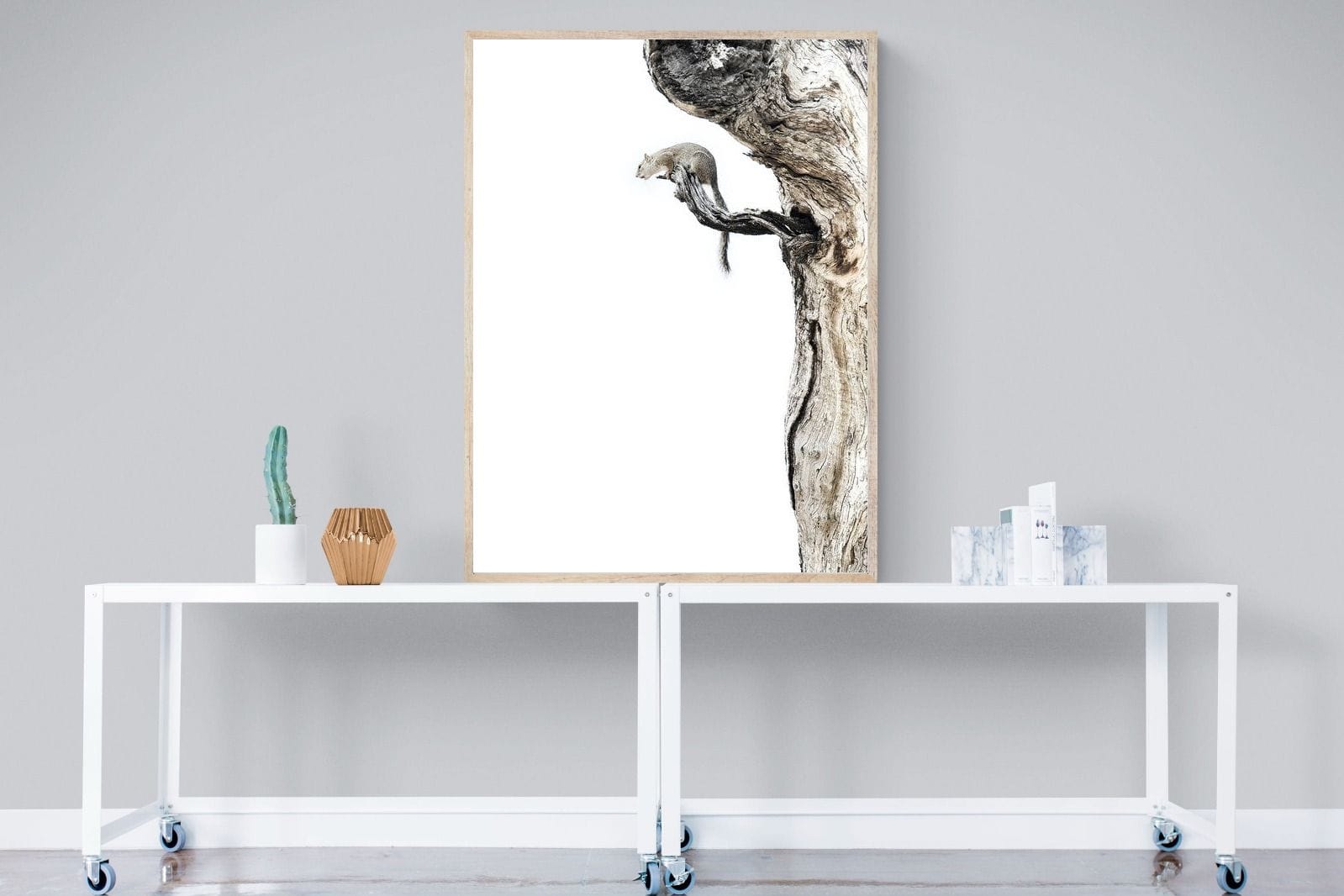 Tree Squirrel-Wall_Art-90 x 120cm-Mounted Canvas-Wood-Pixalot