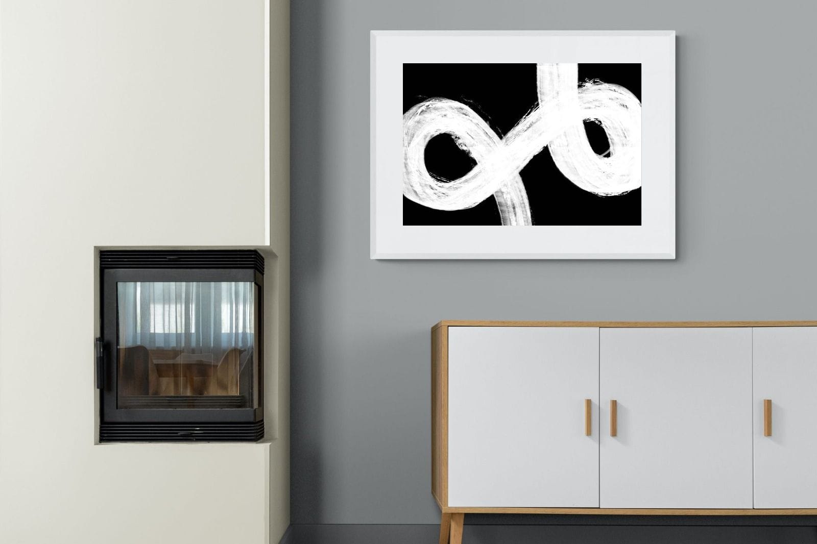 Trouble-Wall_Art-100 x 75cm-Framed Print-White-Pixalot