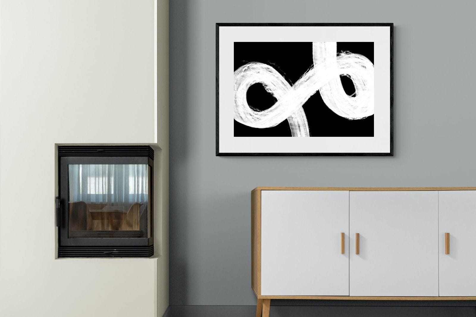Trouble-Wall_Art-100 x 75cm-Framed Print-Black-Pixalot