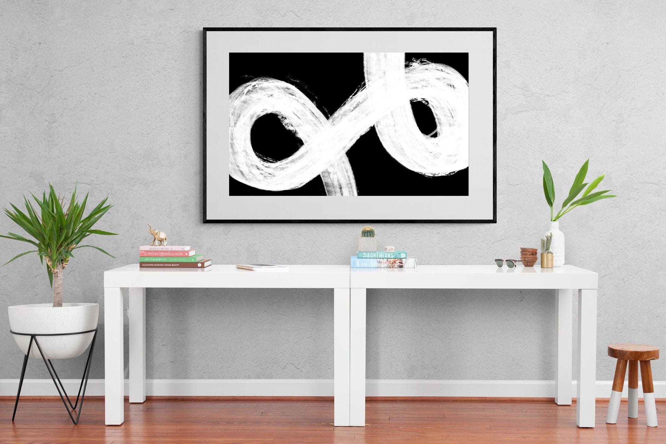 Trouble-Wall_Art-150 x 100cm-Framed Print-Black-Pixalot