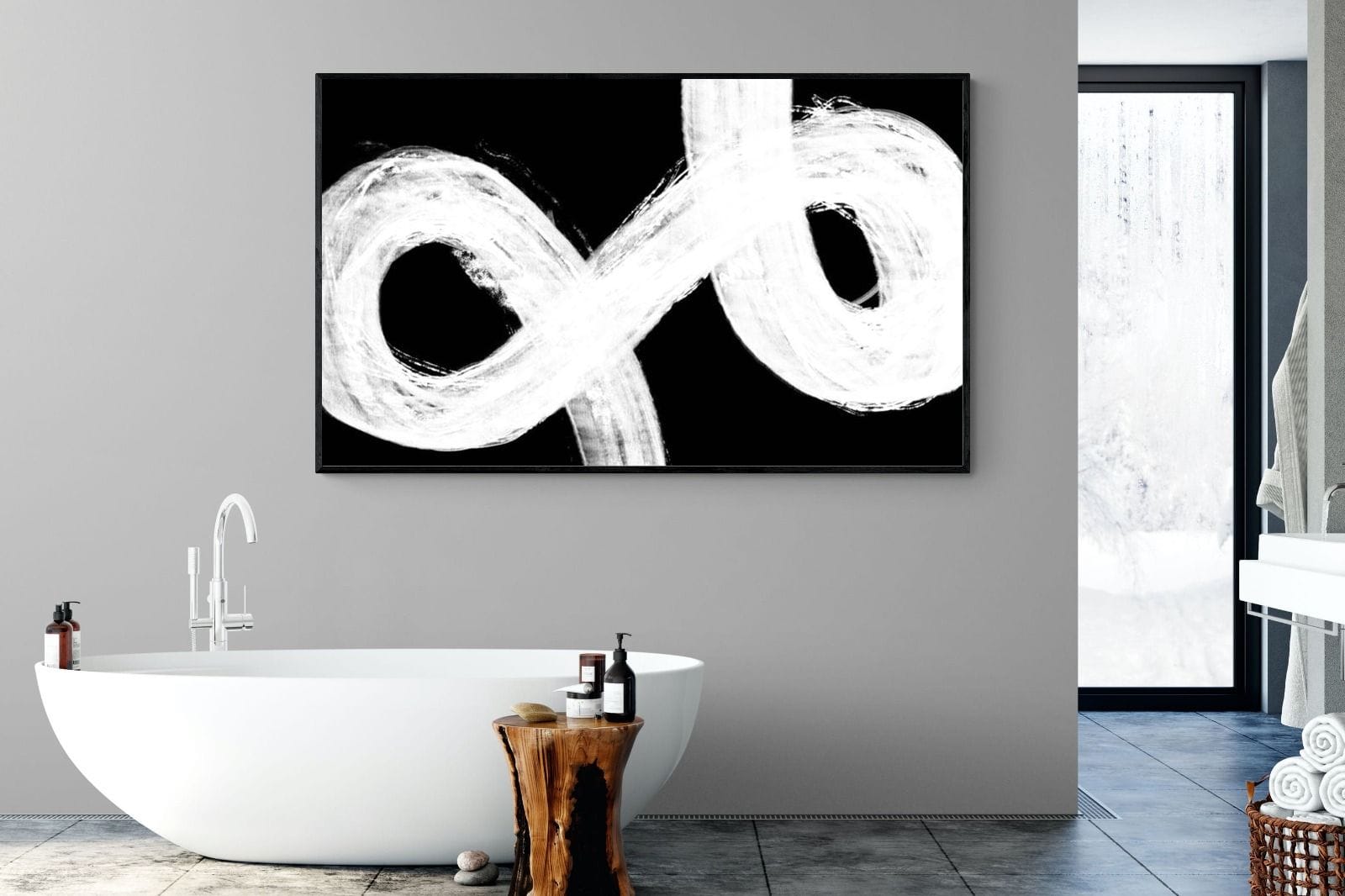 Trouble-Wall_Art-180 x 110cm-Mounted Canvas-Black-Pixalot