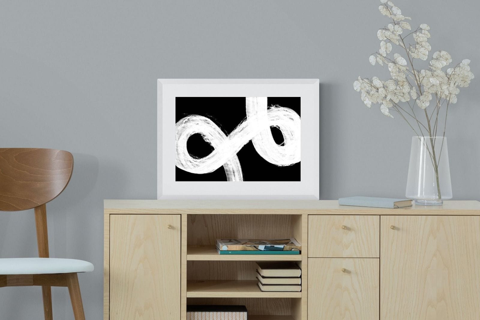 Trouble-Wall_Art-60 x 45cm-Framed Print-White-Pixalot