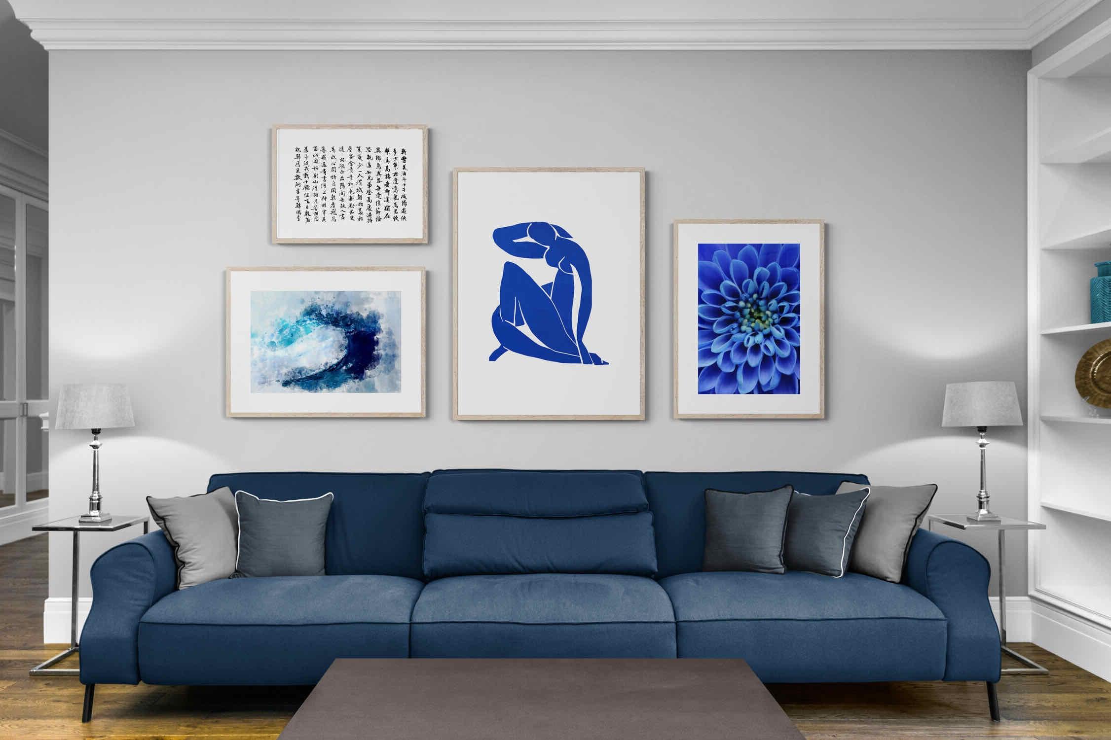 True Blue Gallery Wall Set-Wall_Art-Framed Print-Wood-Pixalot