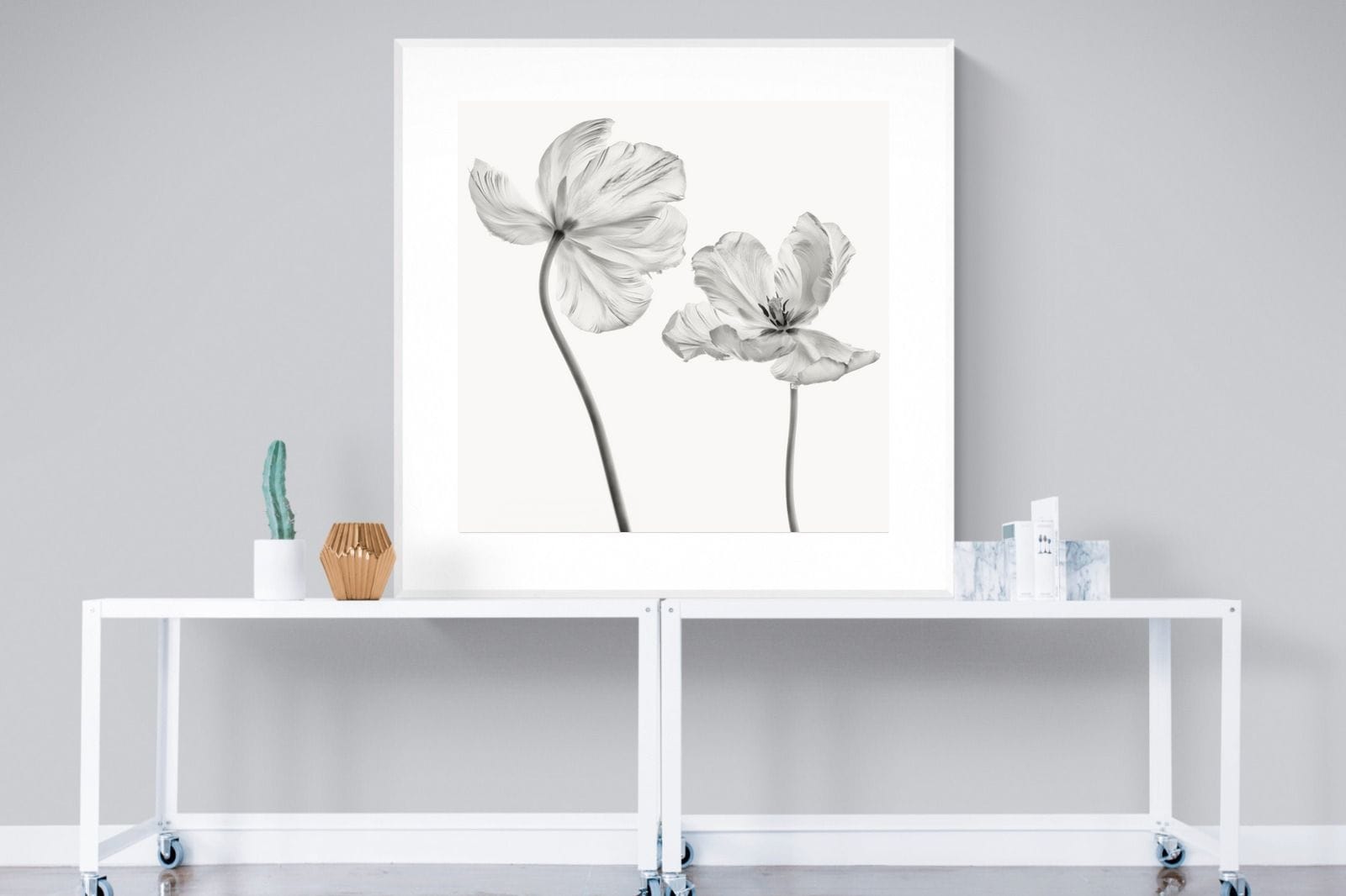 Tulip-Wall_Art-120 x 120cm-Framed Print-White-Pixalot