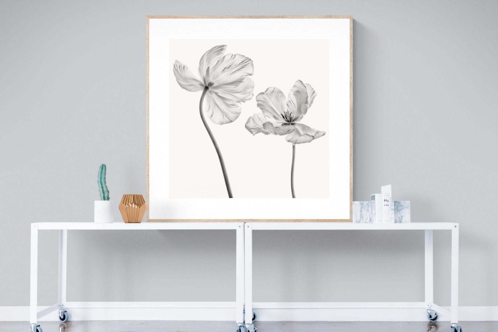 Tulip-Wall_Art-120 x 120cm-Framed Print-Wood-Pixalot
