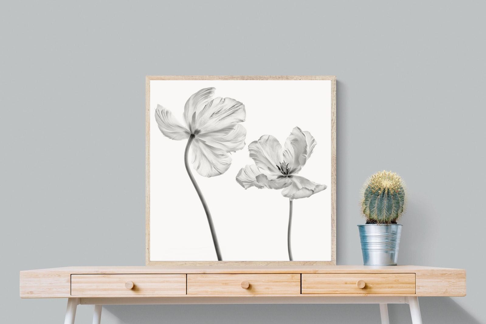 Tulip-Wall_Art-80 x 80cm-Mounted Canvas-Wood-Pixalot