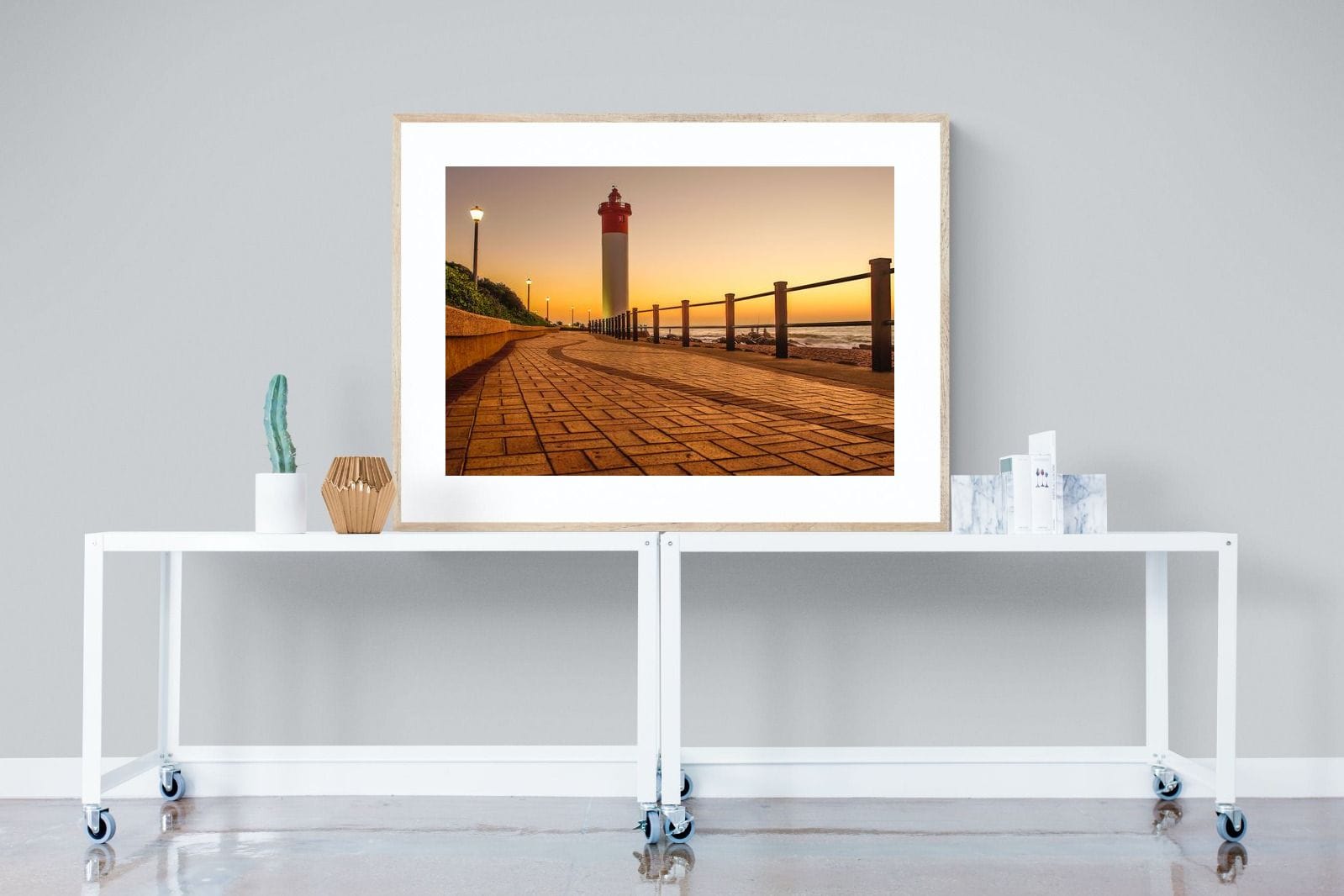 Umhlanga Promenade-Wall_Art-120 x 90cm-Framed Print-Wood-Pixalot