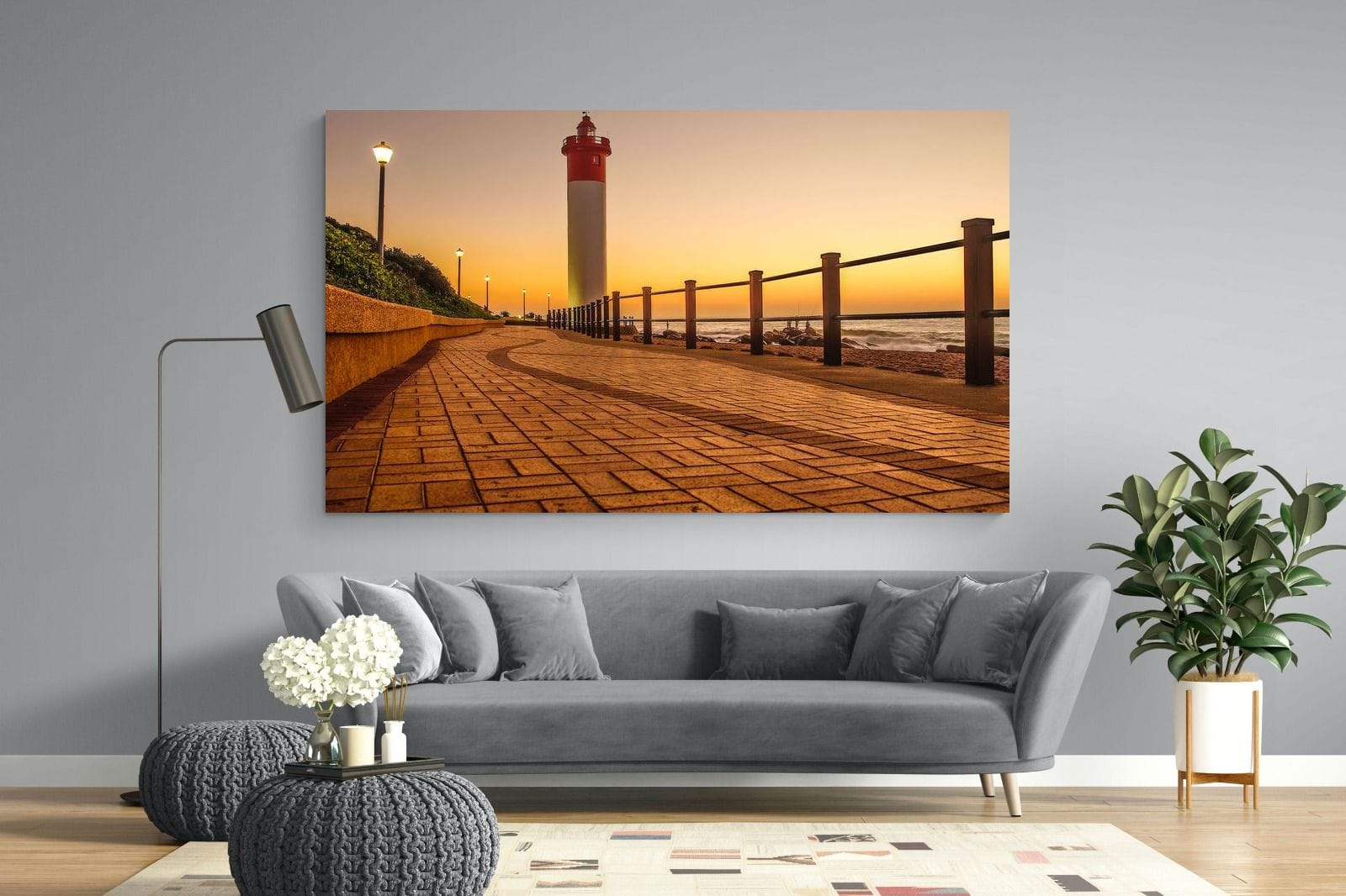 Umhlanga Promenade-Wall_Art-220 x 130cm-Mounted Canvas-No Frame-Pixalot