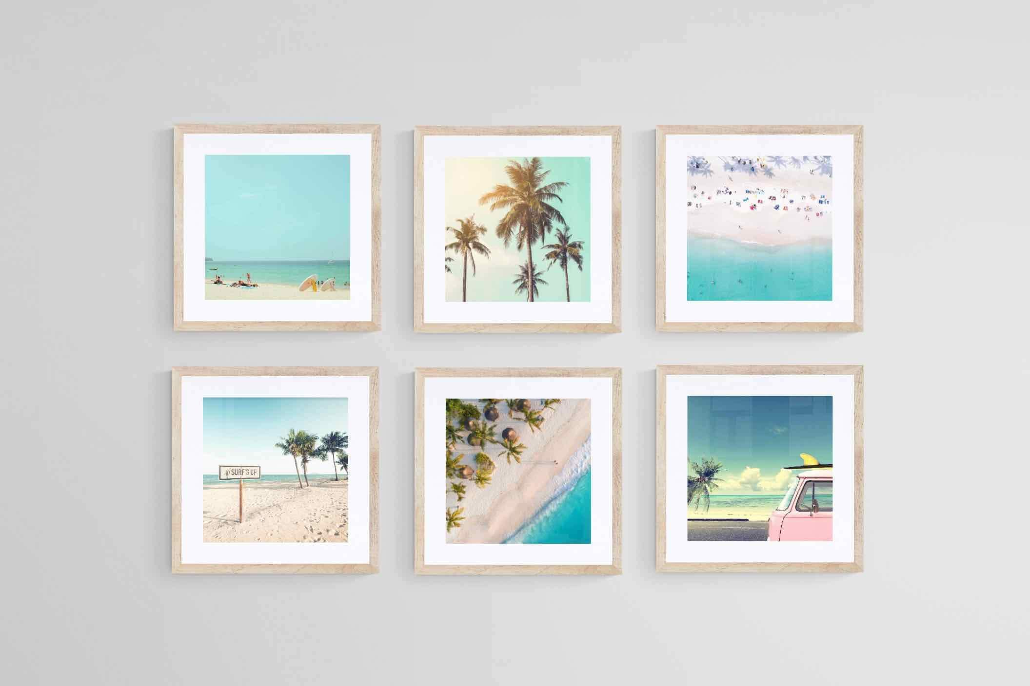 Vacation Set-Wall_Art-30 x 30cm (x6)-Framed Print-Wood-Pixalot