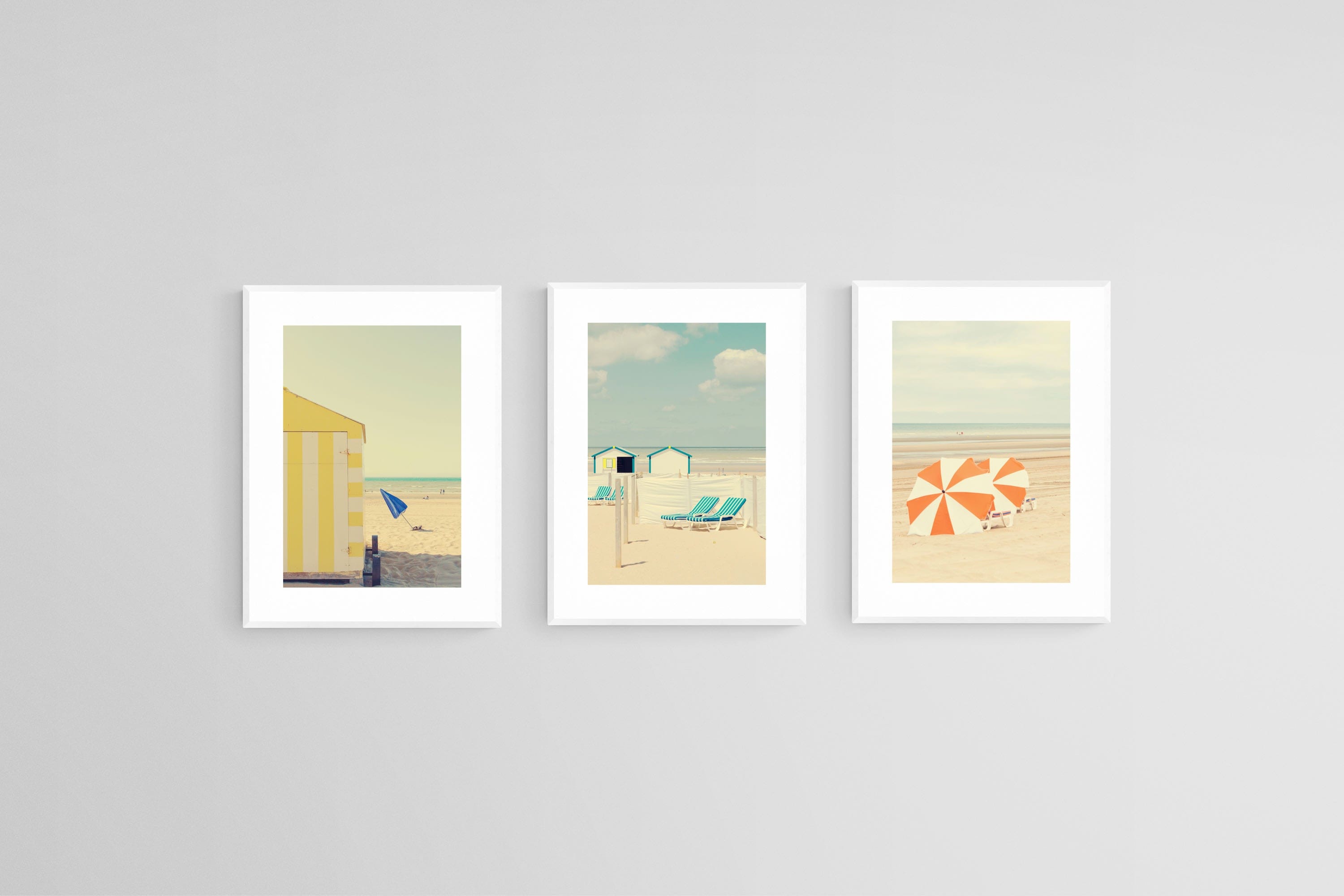 Vintage Vacay Set-Wall_Art-45 x 60cm (x3)-Framed Print-White-Pixalot