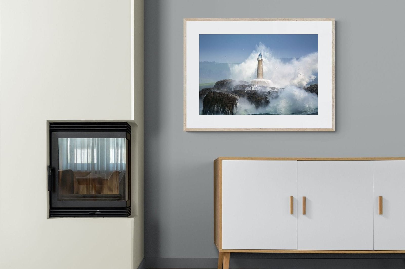 Wild Sea-Wall_Art-100 x 75cm-Framed Print-Wood-Pixalot