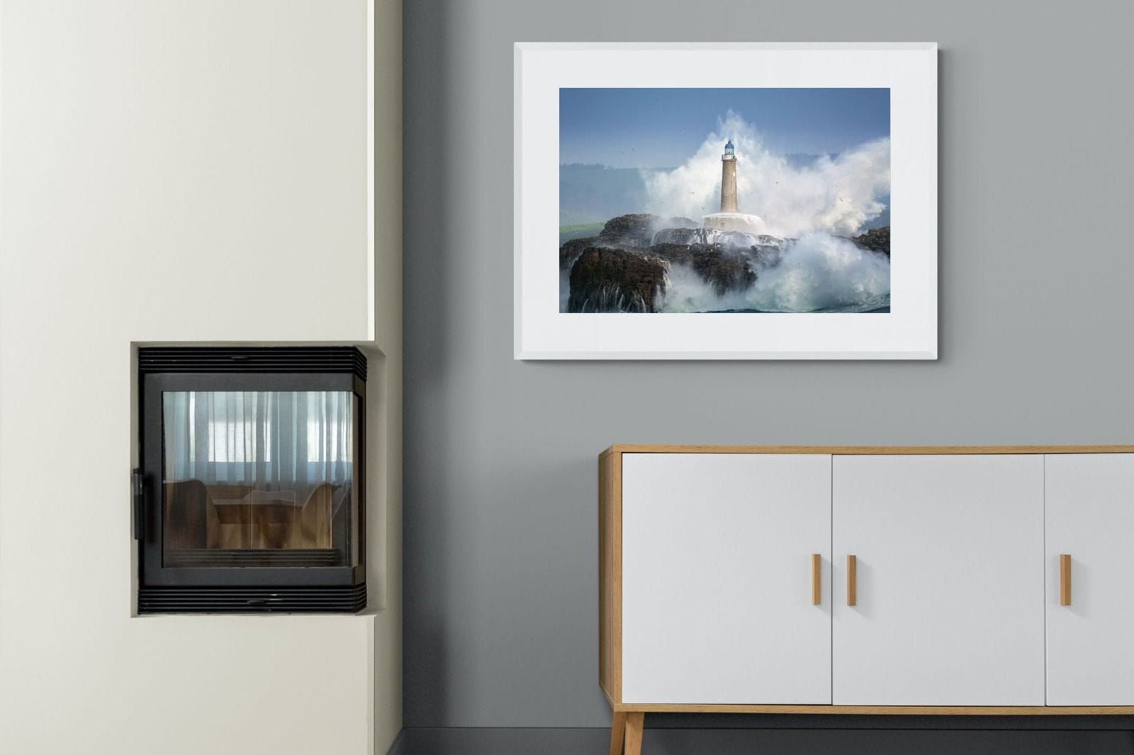 Wild Sea-Wall_Art-100 x 75cm-Framed Print-White-Pixalot
