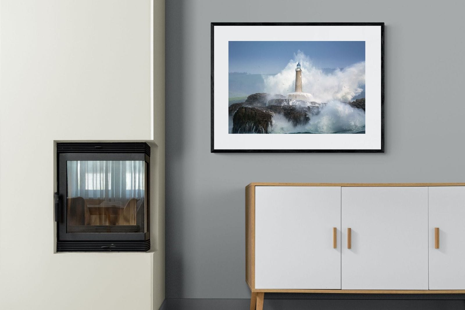 Wild Sea-Wall_Art-100 x 75cm-Framed Print-Black-Pixalot