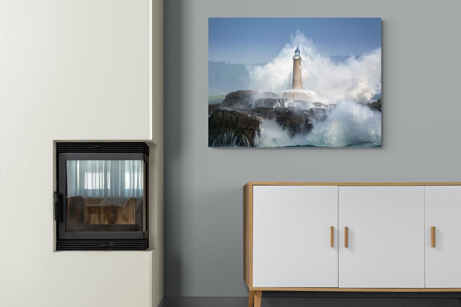 Wild Sea-Wall_Art-100 x 75cm-Mounted Canvas-No Frame-Pixalot