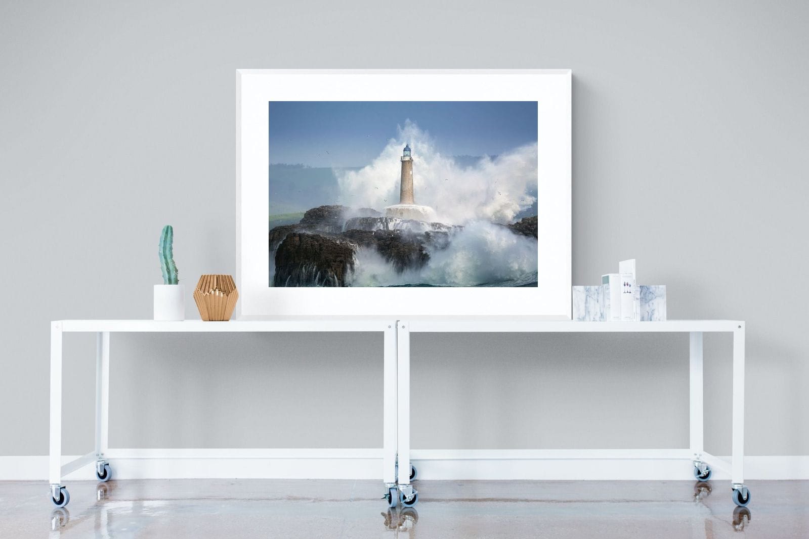 Wild Sea-Wall_Art-120 x 90cm-Framed Print-White-Pixalot