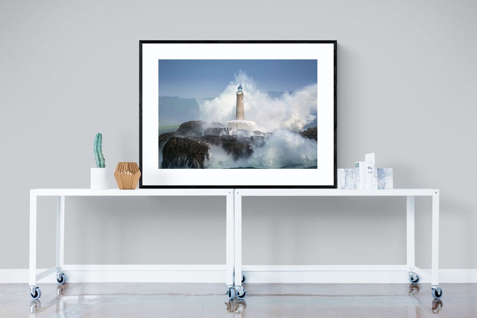 Wild Sea-Wall_Art-120 x 90cm-Framed Print-Black-Pixalot