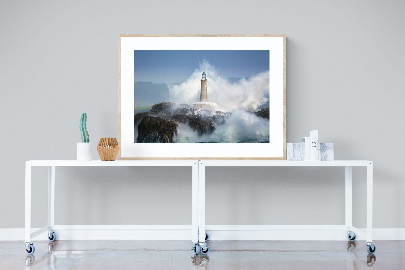 Wild Sea-Wall_Art-120 x 90cm-Framed Print-Wood-Pixalot