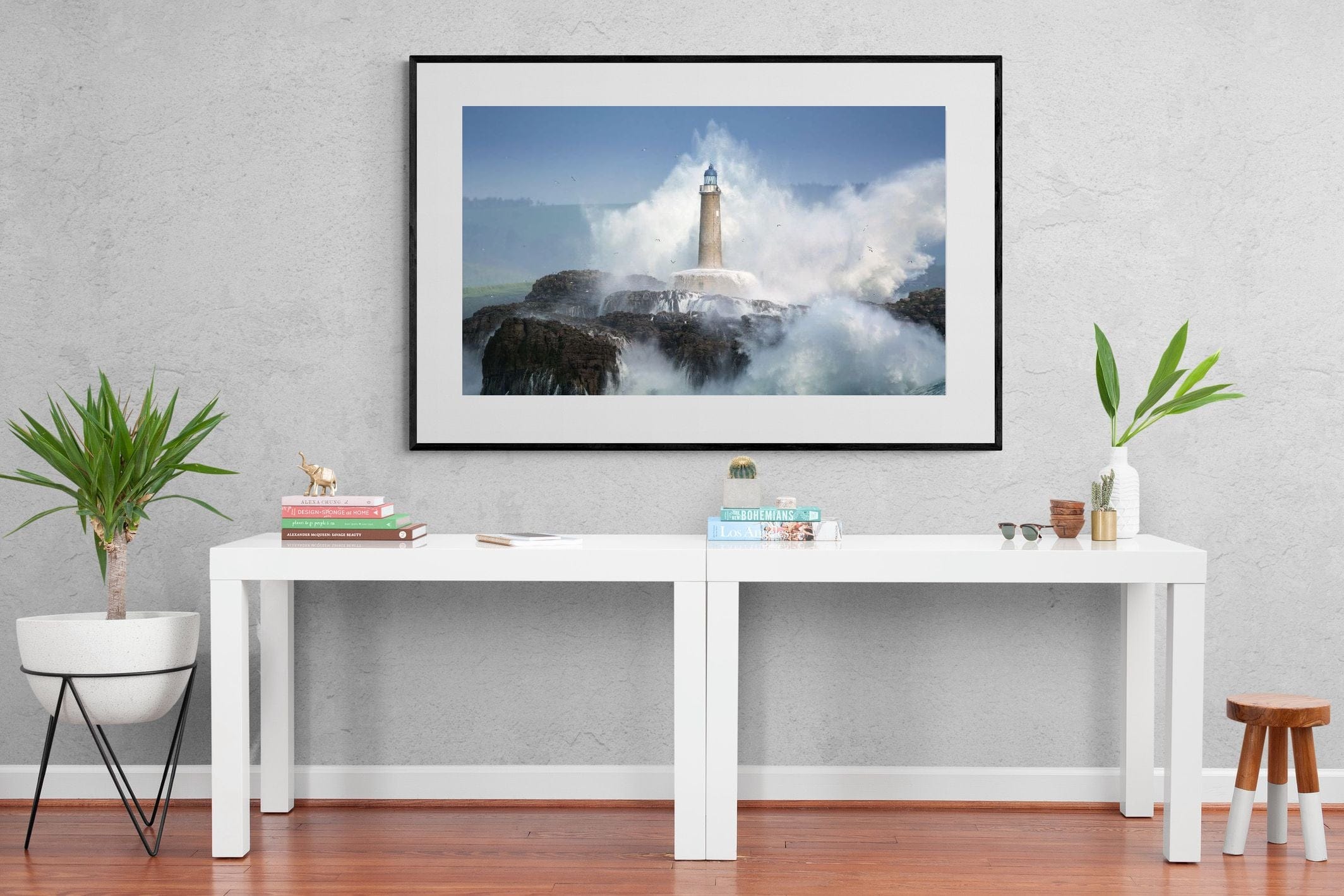 Wild Sea-Wall_Art-150 x 100cm-Framed Print-Black-Pixalot