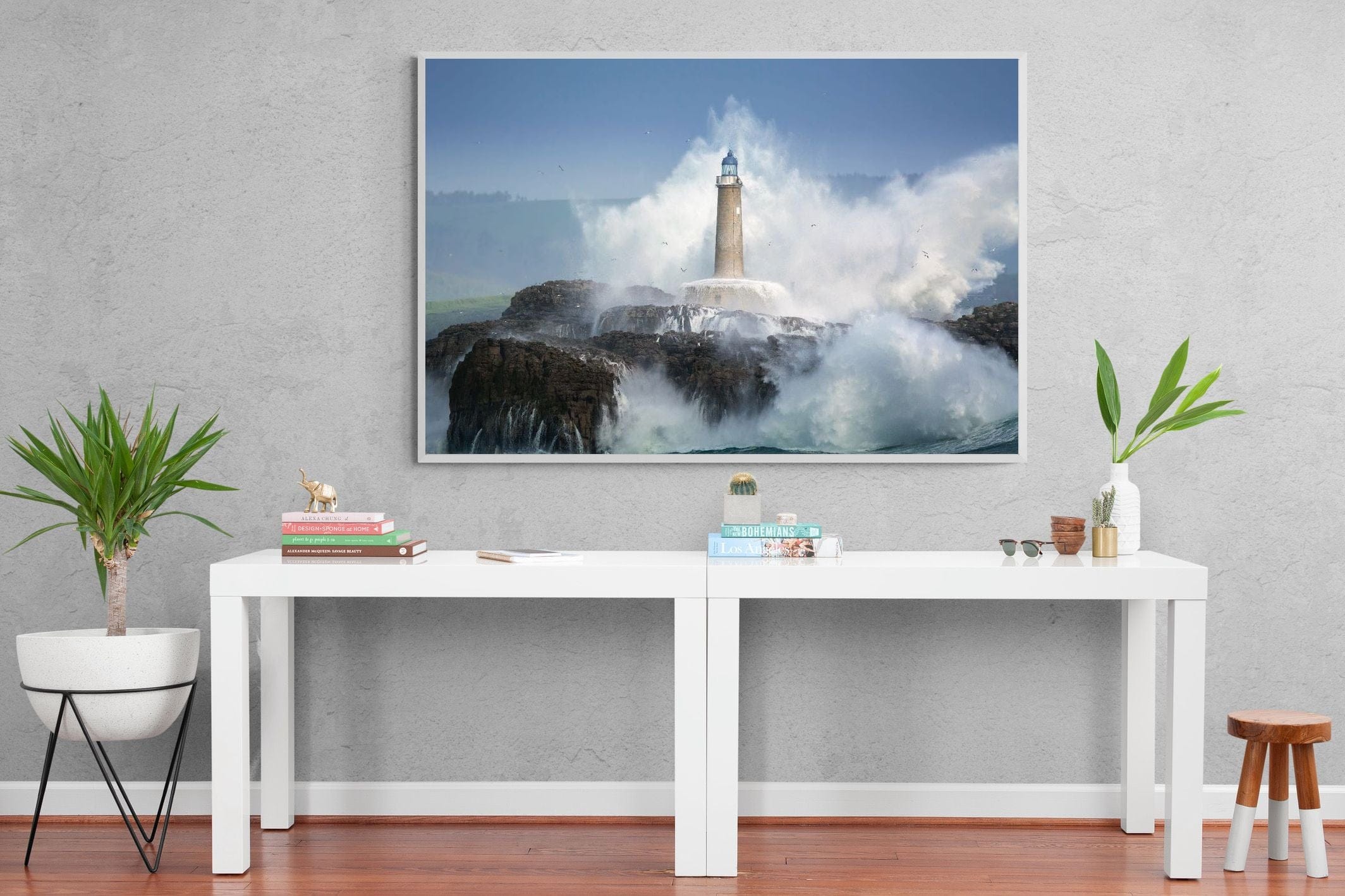 Wild Sea-Wall_Art-150 x 100cm-Mounted Canvas-White-Pixalot