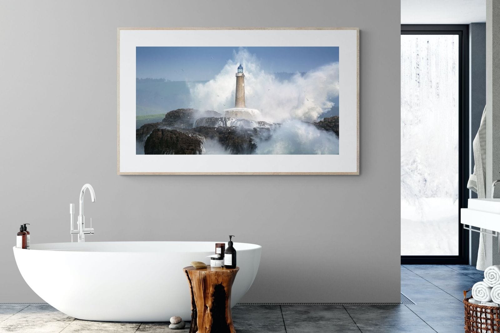 Wild Sea-Wall_Art-180 x 110cm-Framed Print-Wood-Pixalot