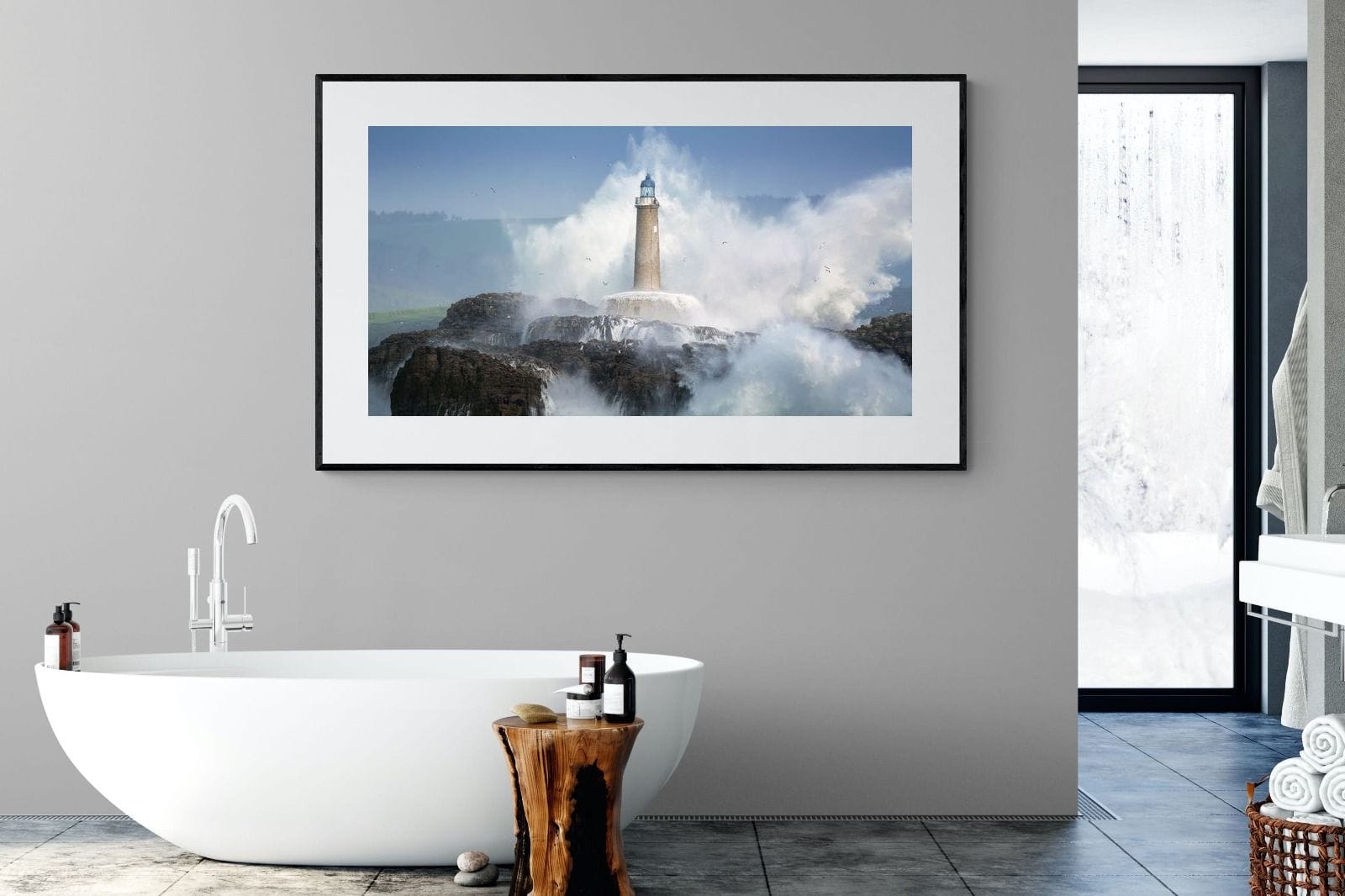 Wild Sea-Wall_Art-180 x 110cm-Framed Print-Black-Pixalot