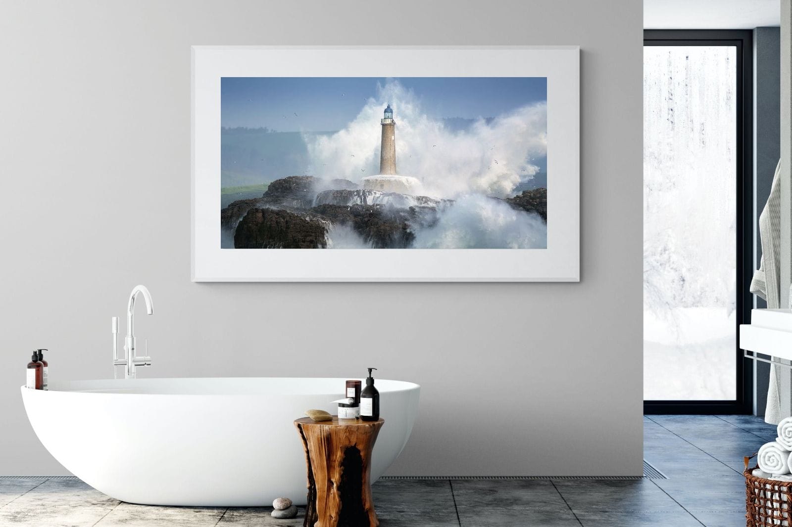 Wild Sea-Wall_Art-180 x 110cm-Framed Print-White-Pixalot
