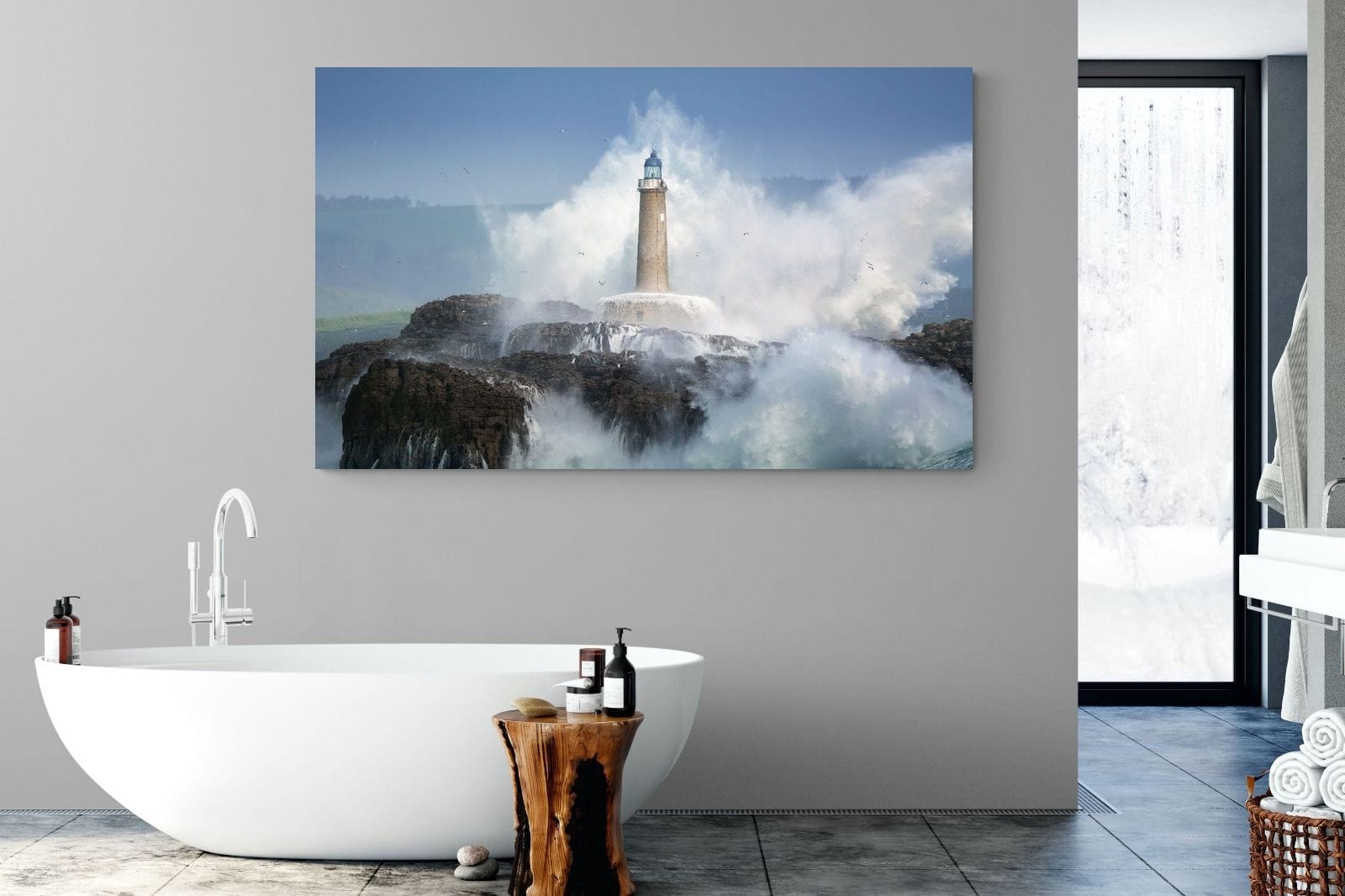 Wild Sea-Wall_Art-180 x 110cm-Mounted Canvas-No Frame-Pixalot