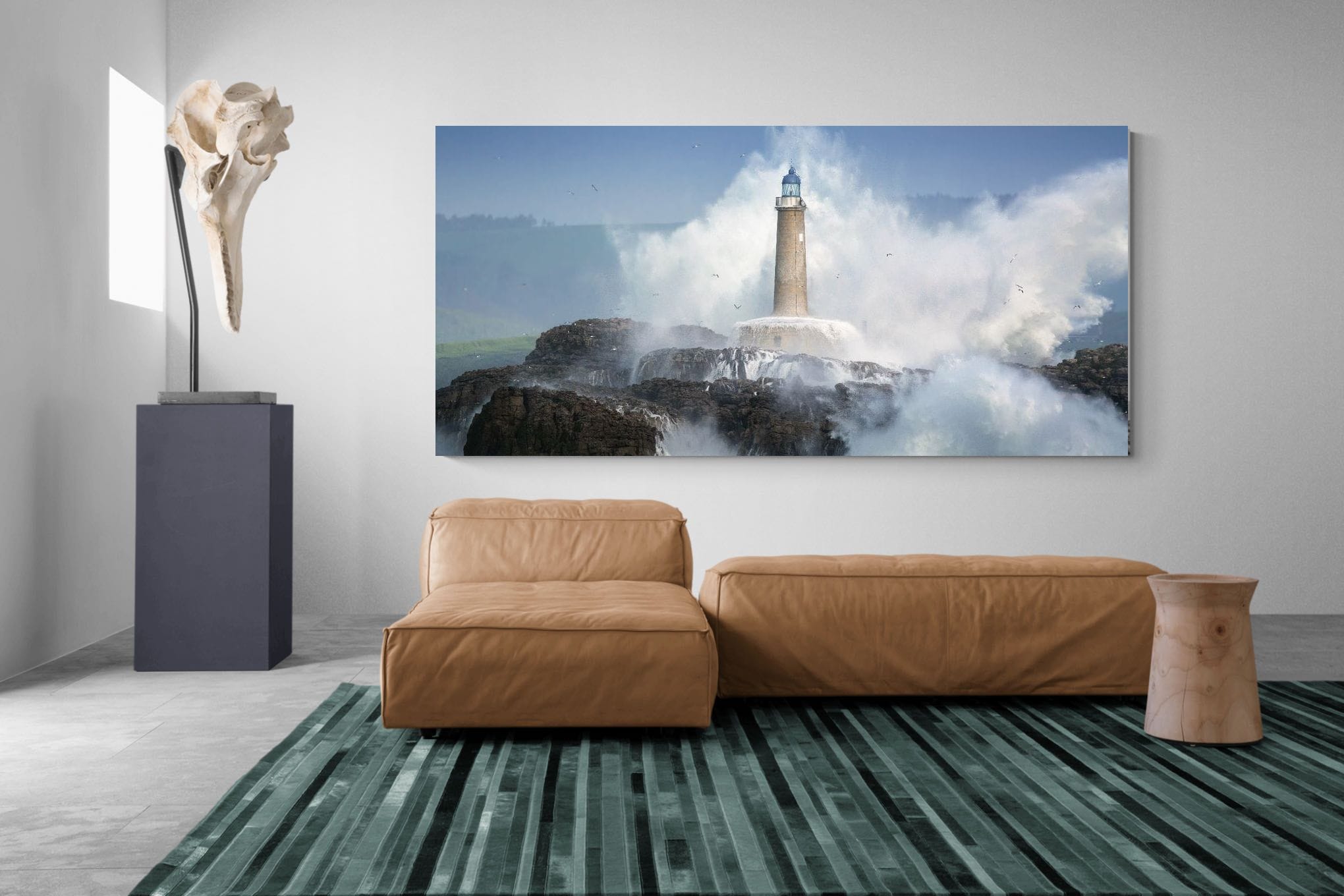 Wild Sea-Wall_Art-275 x 130cm-Mounted Canvas-No Frame-Pixalot