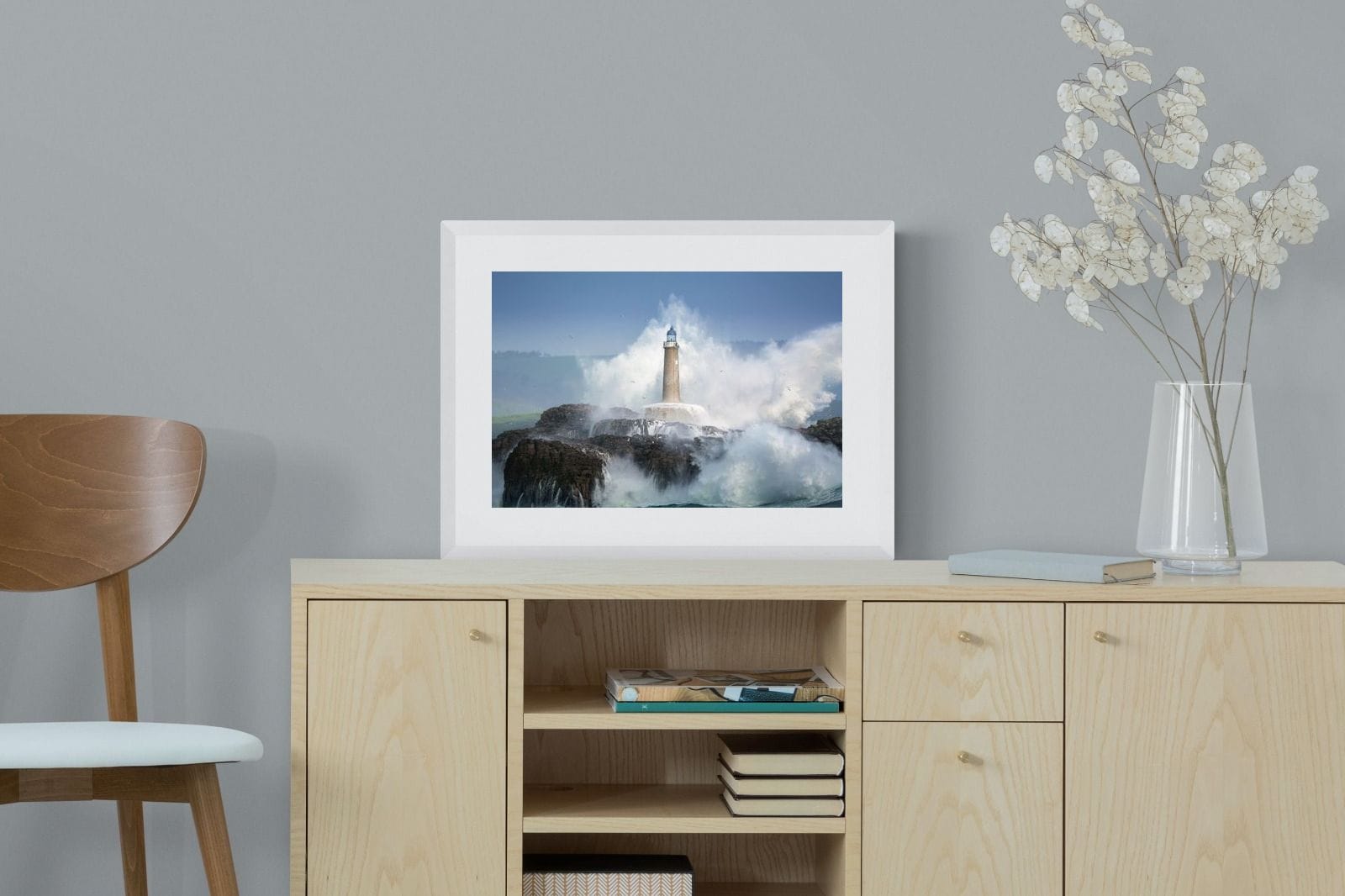 Wild Sea-Wall_Art-60 x 45cm-Framed Print-White-Pixalot