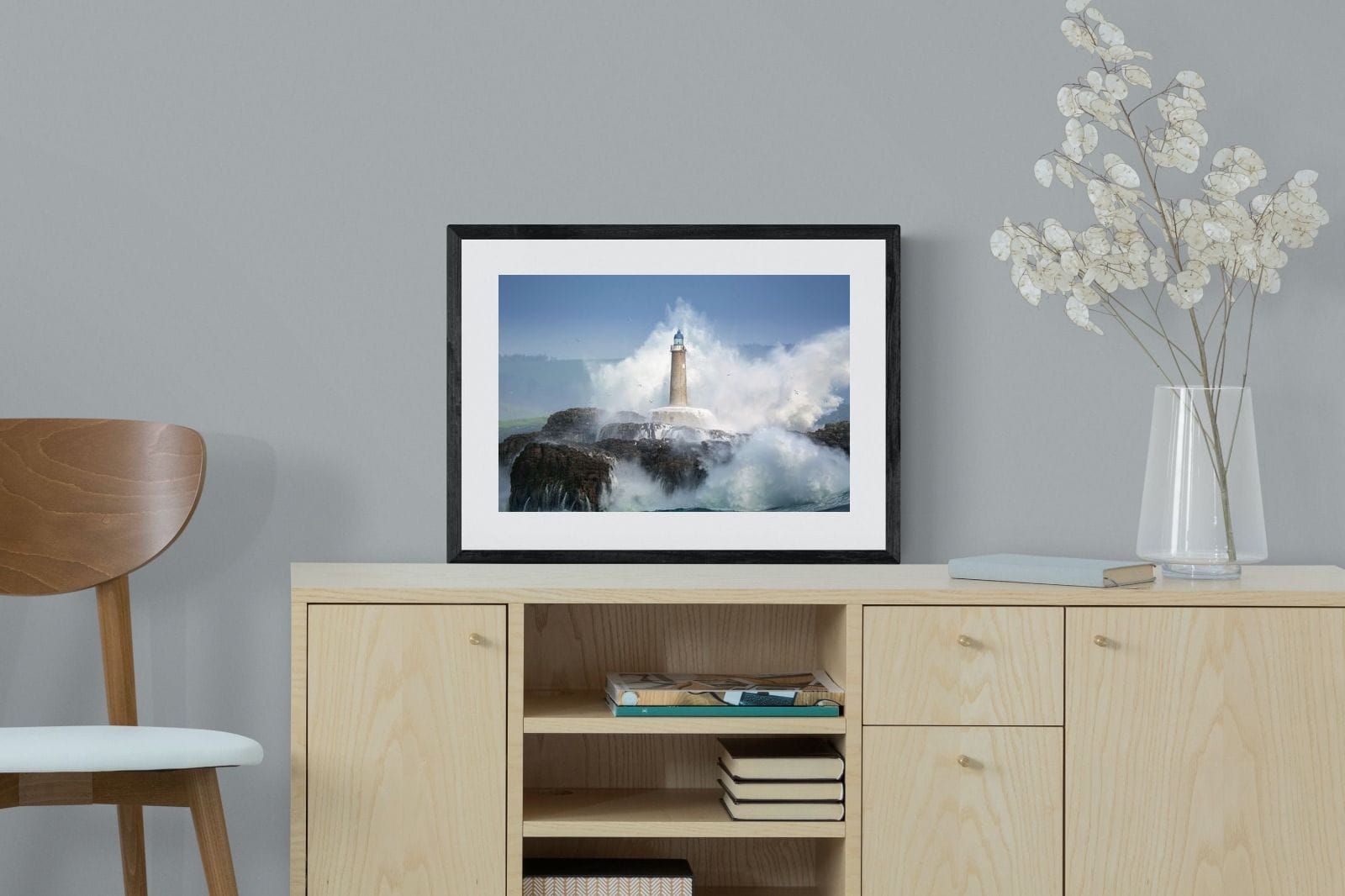 Wild Sea-Wall_Art-60 x 45cm-Framed Print-Black-Pixalot