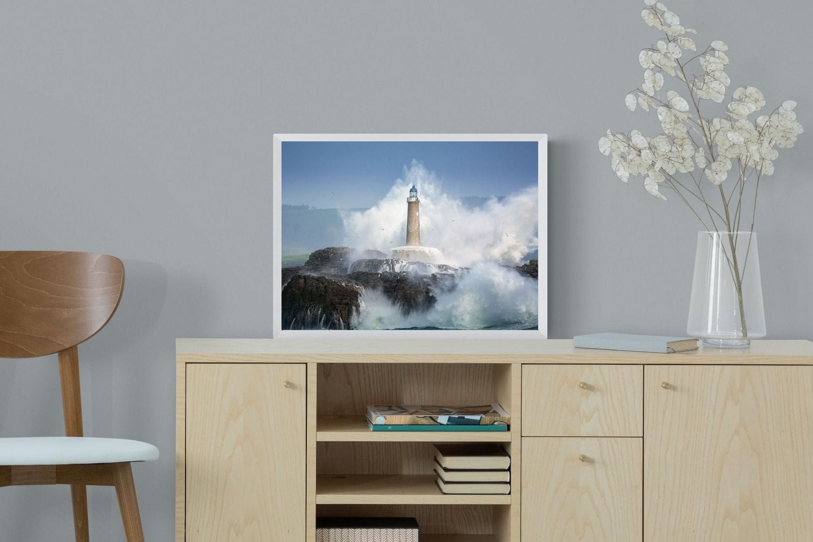 Wild Sea-Wall_Art-60 x 45cm-Mounted Canvas-White-Pixalot