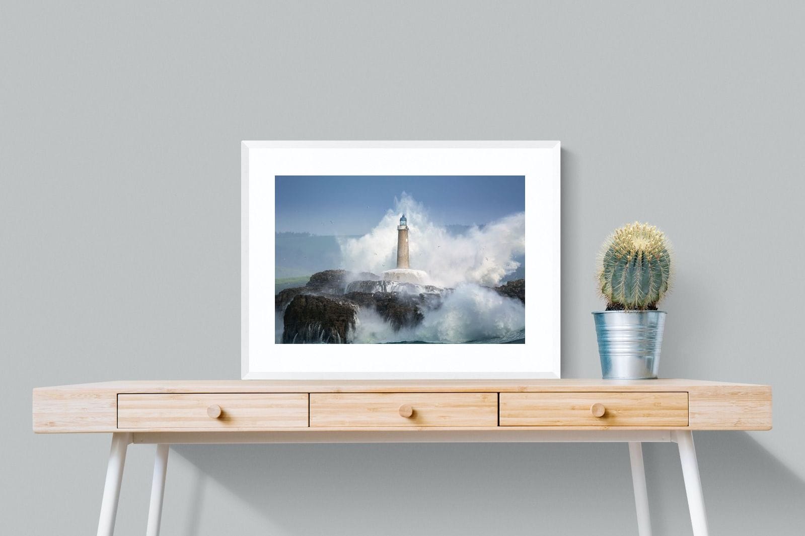Wild Sea-Wall_Art-80 x 60cm-Framed Print-White-Pixalot
