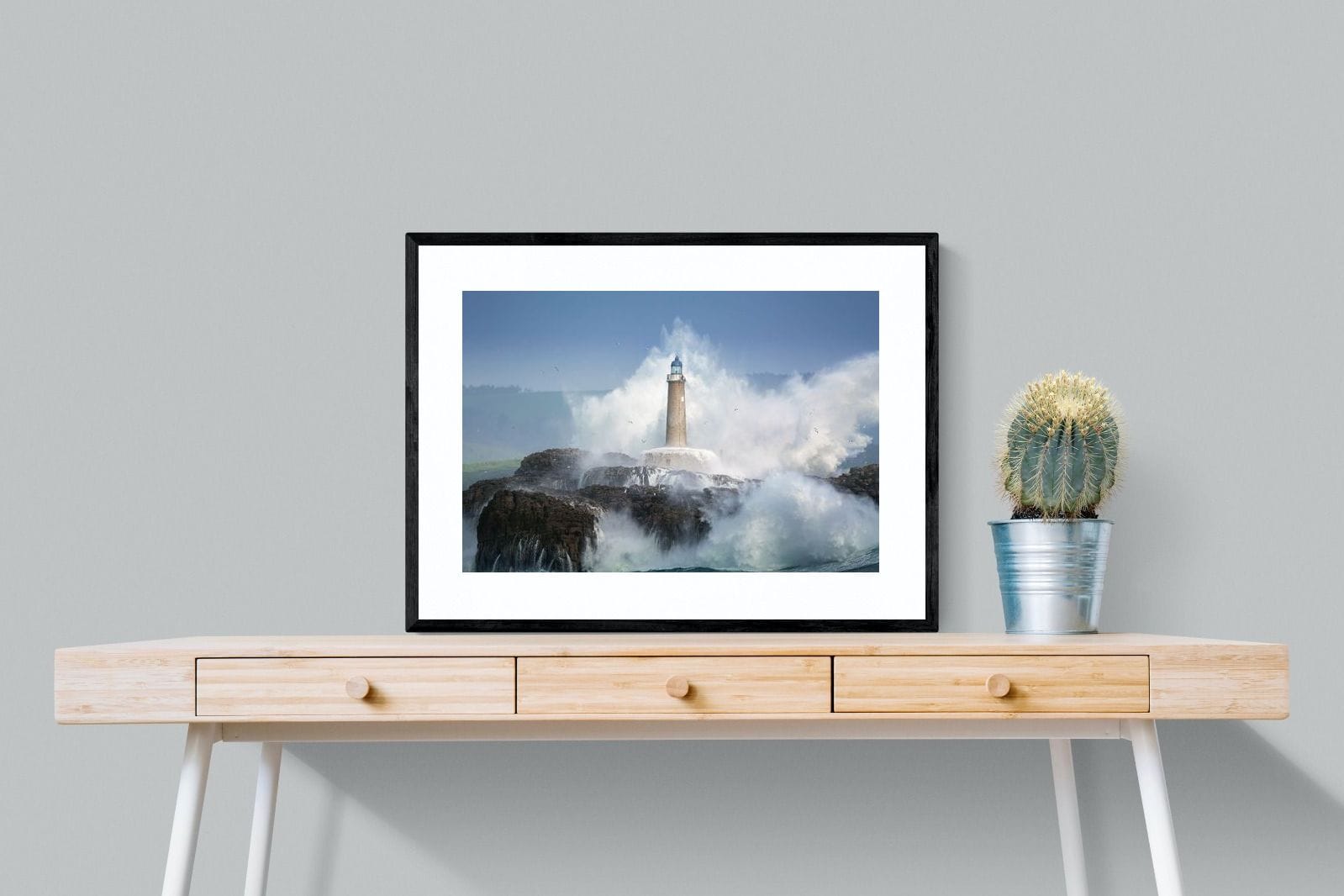 Wild Sea-Wall_Art-80 x 60cm-Framed Print-Black-Pixalot