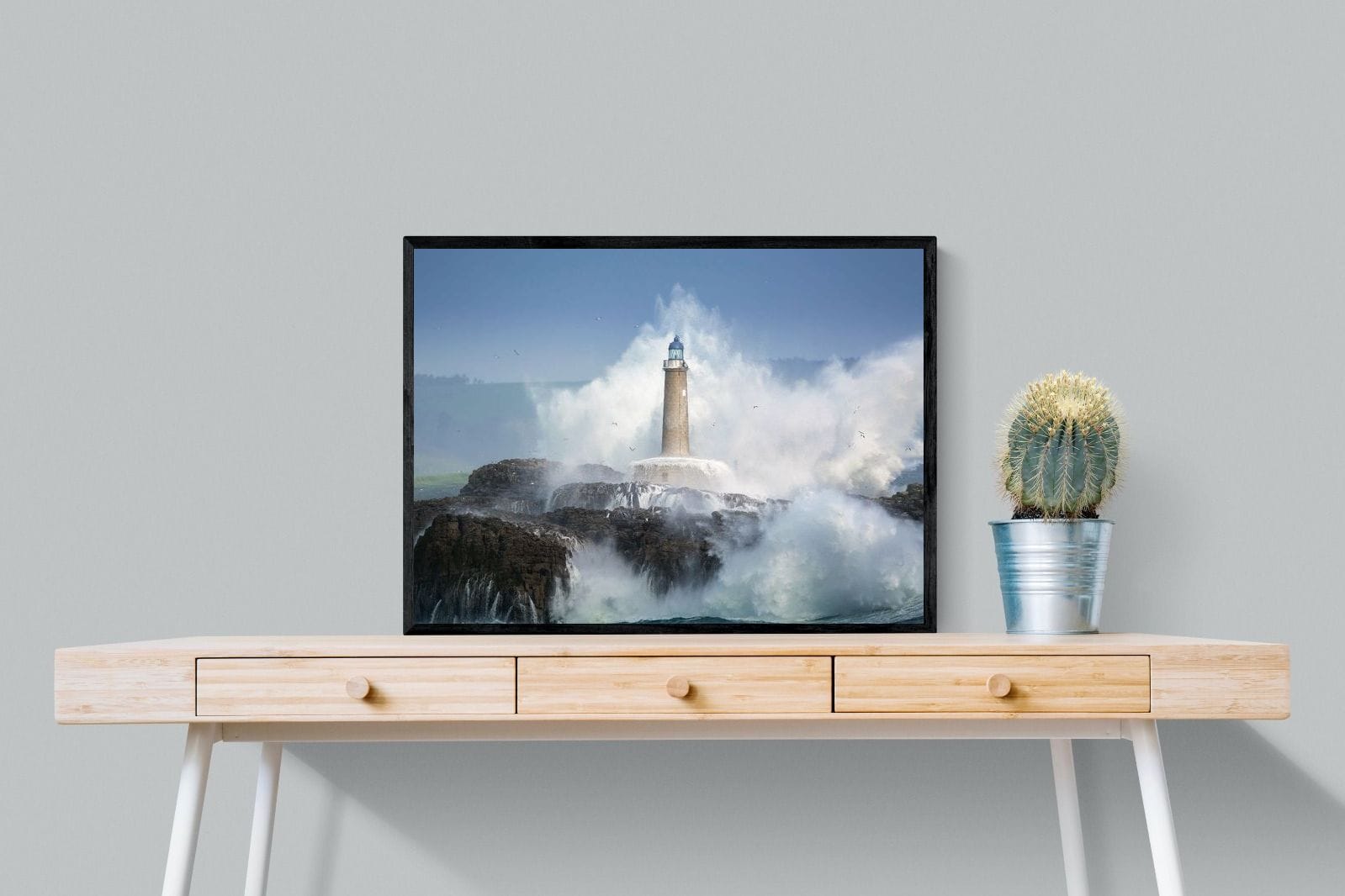 Wild Sea-Wall_Art-80 x 60cm-Mounted Canvas-Black-Pixalot
