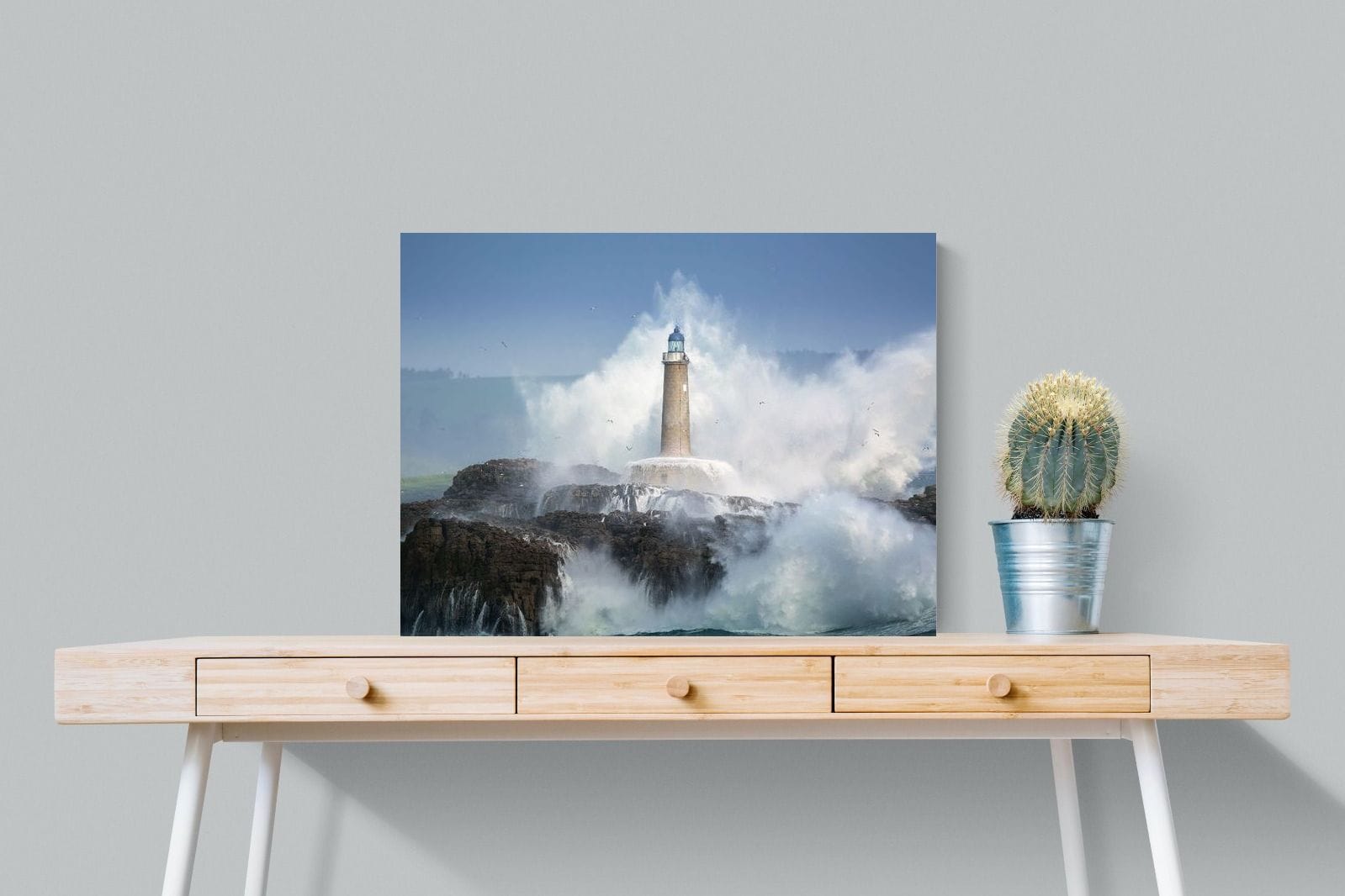 Wild Sea-Wall_Art-80 x 60cm-Mounted Canvas-No Frame-Pixalot