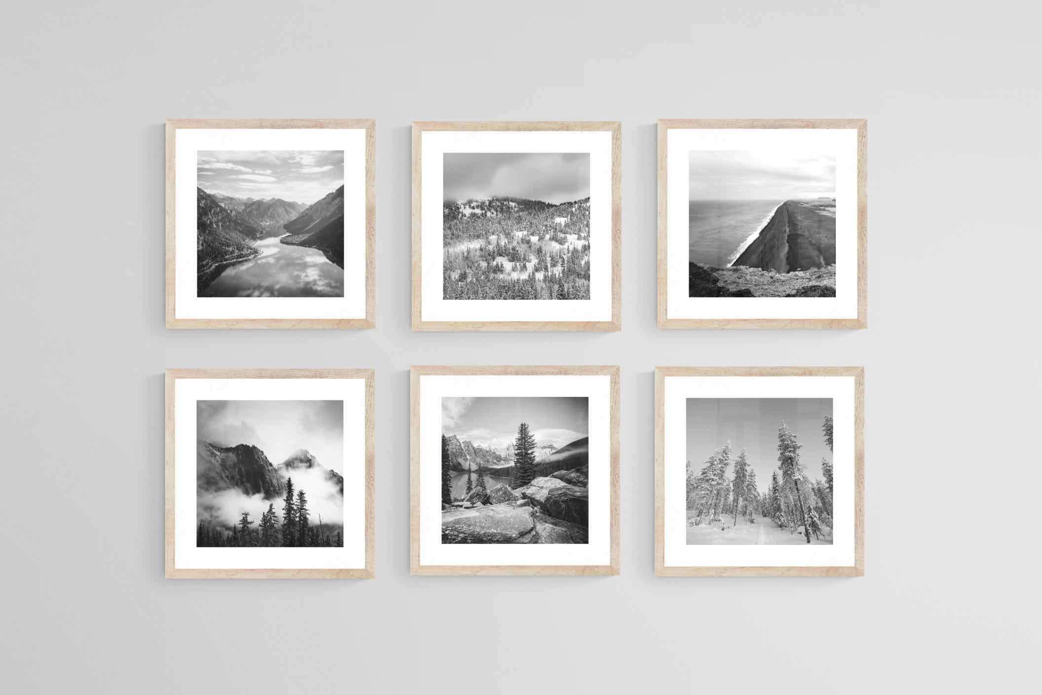Wilderness Set-Wall_Art-30 x 30cm (x6)-Framed Print-Wood-Pixalot