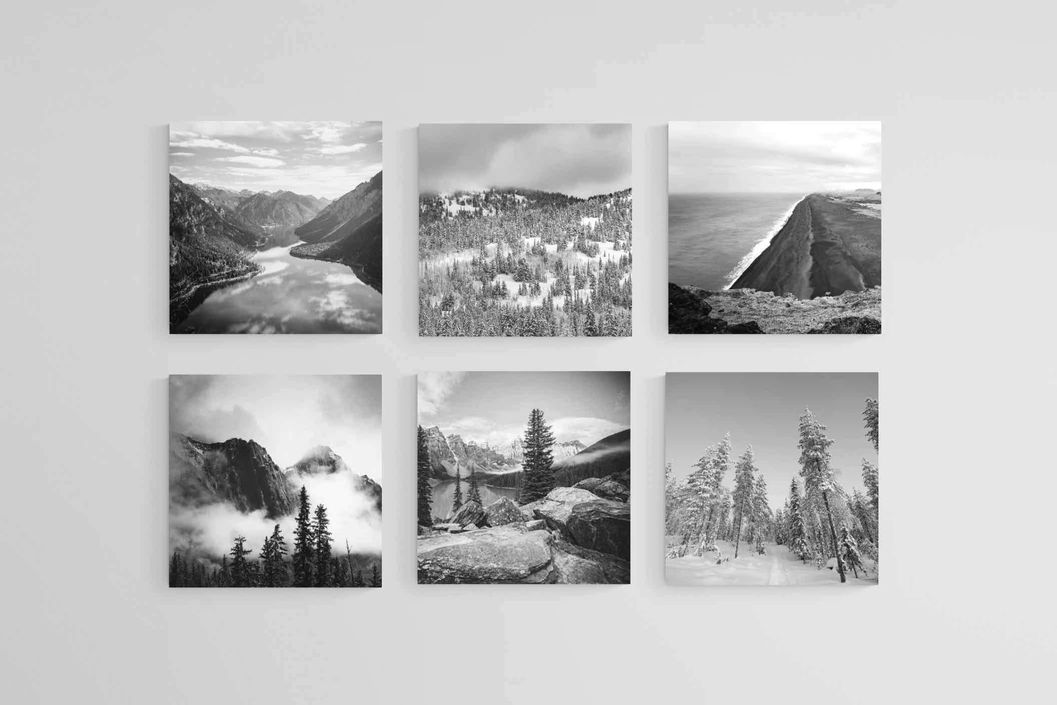 Wilderness Set-Wall_Art-30 x 30cm (x6)-Mounted Canvas-No Frame-Pixalot