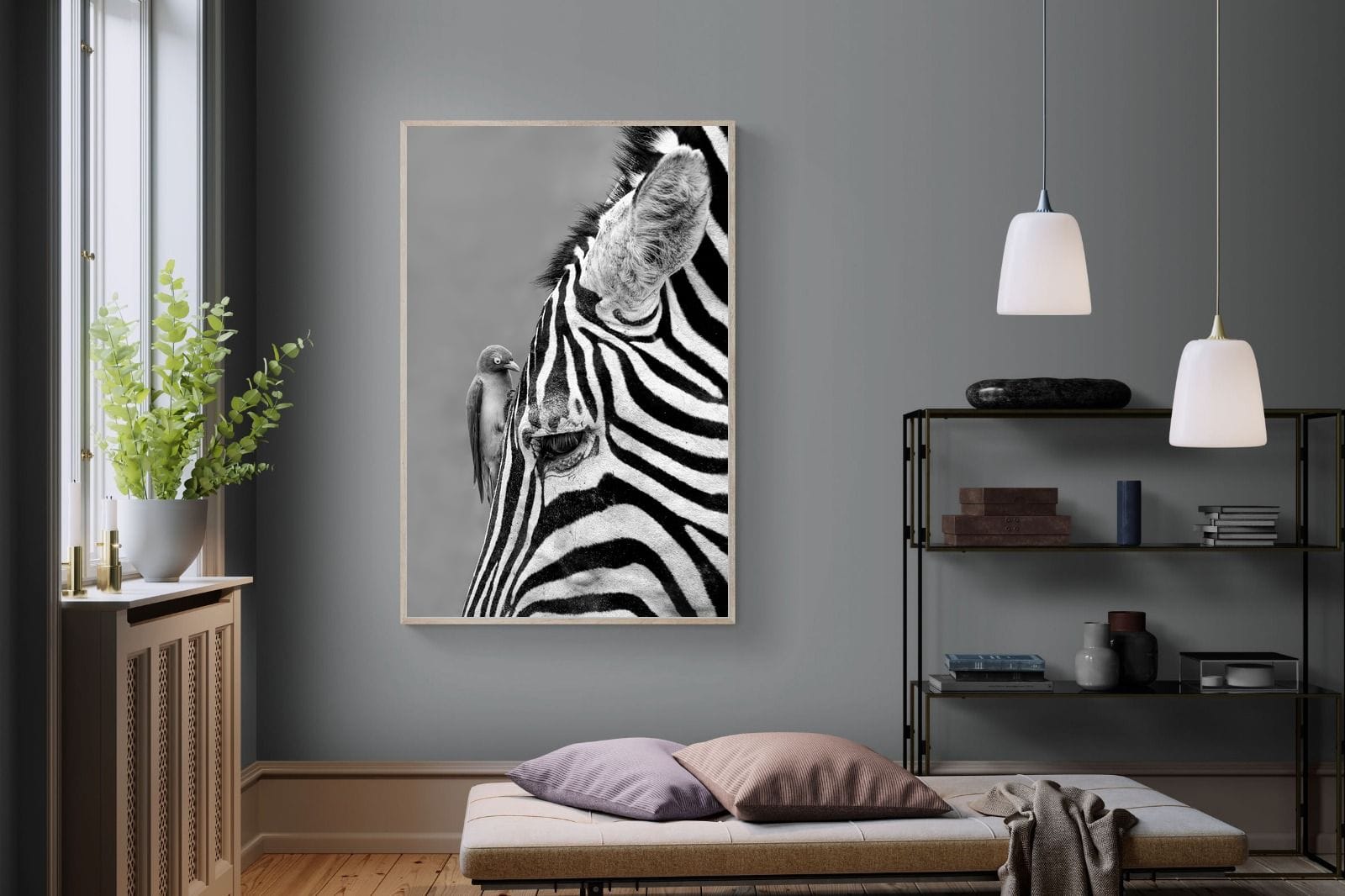 Zebra Sip-Wall_Art-120 x 180cm-Mounted Canvas-Wood-Pixalot