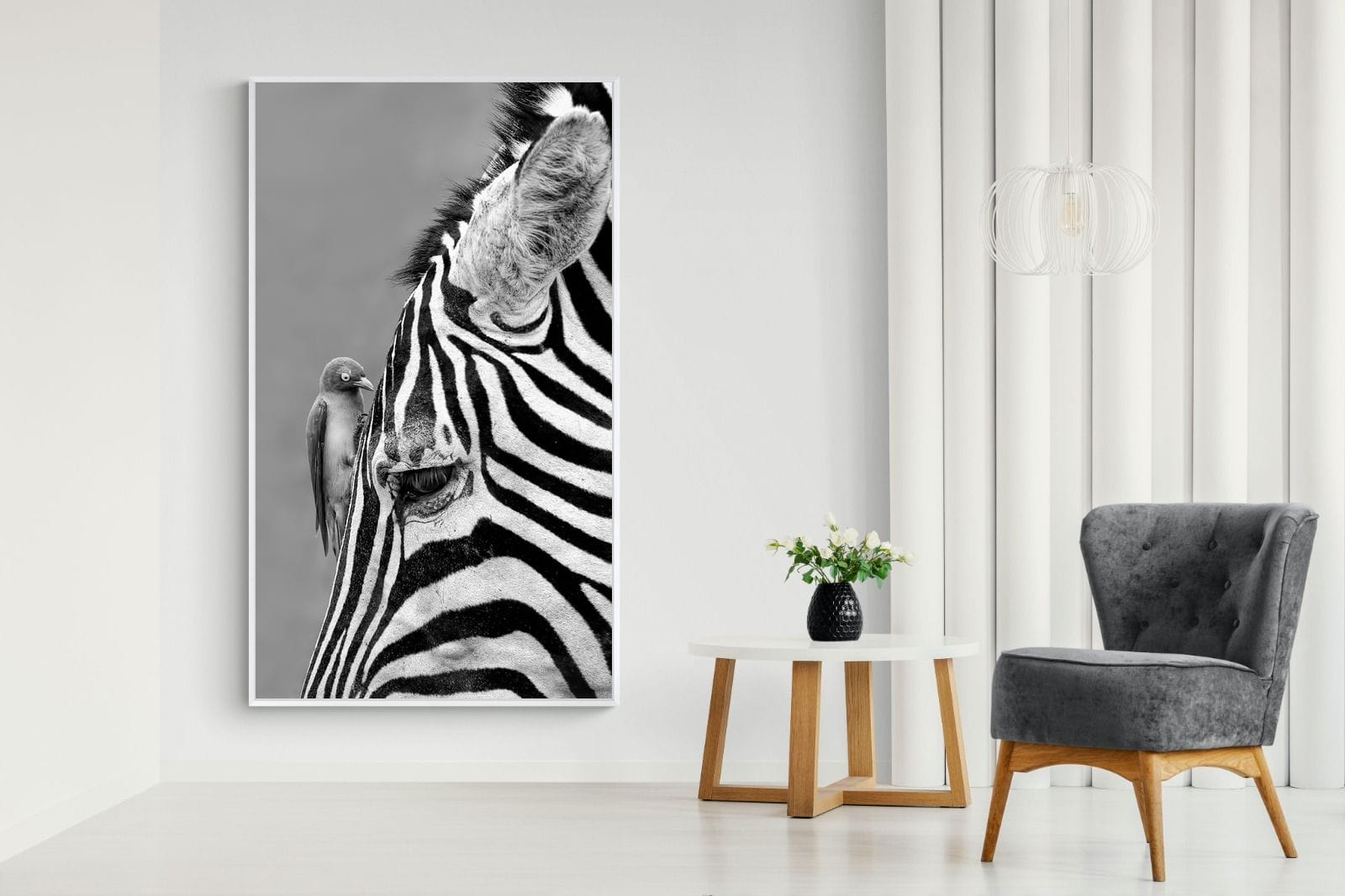 Zebra Sip-Wall_Art-130 x 220cm-Mounted Canvas-White-Pixalot