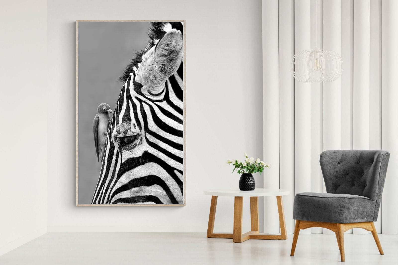 Zebra Sip-Wall_Art-130 x 220cm-Mounted Canvas-Wood-Pixalot